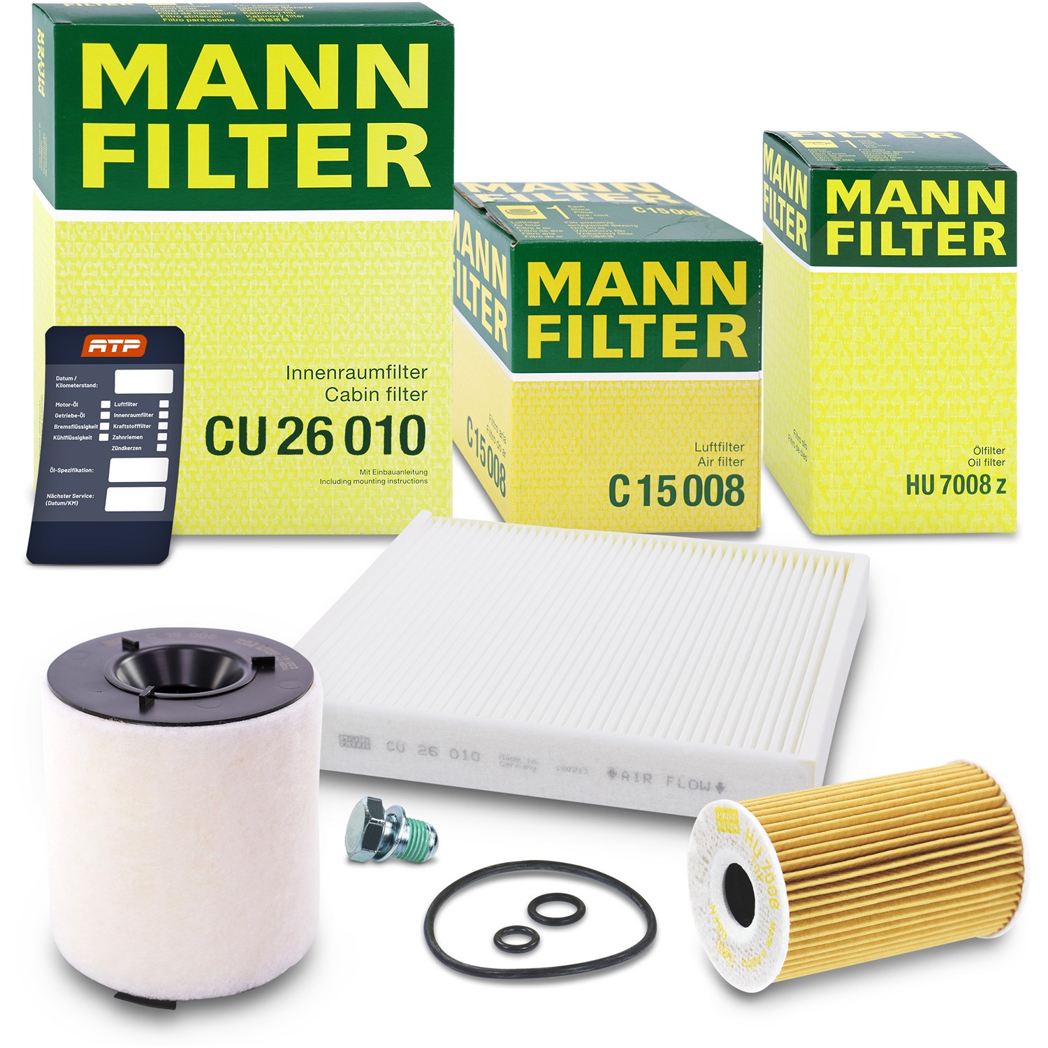 Mann-filter Inspektionspaket Filtersatz SET A [Hersteller-Nr. 10493027] für Skoda, Audi, VW, Seat