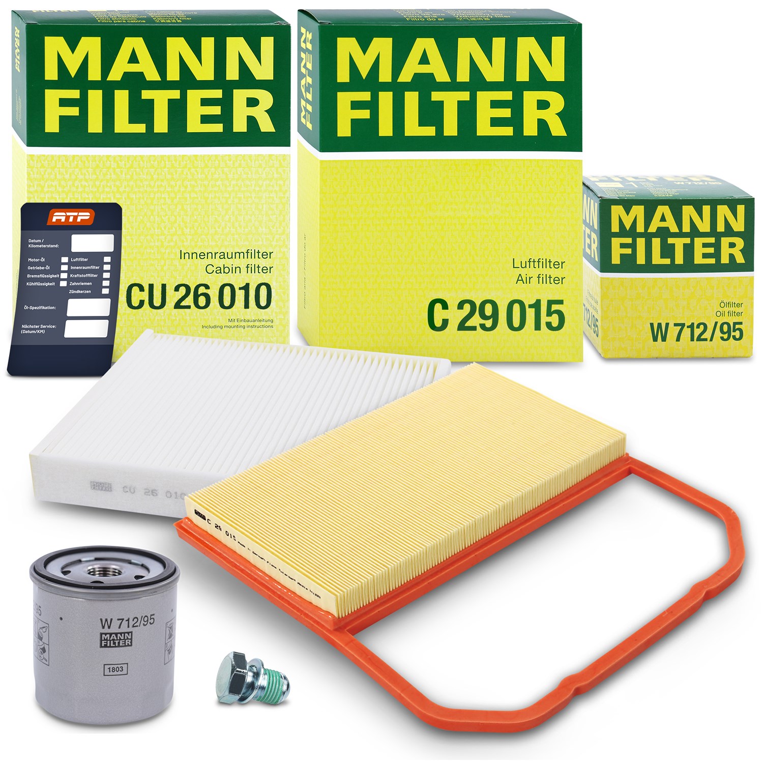 Mann-filter Inspektionspaket Filtersatz SET A [Hersteller-Nr. 10493028] für Skoda, VW, Seat