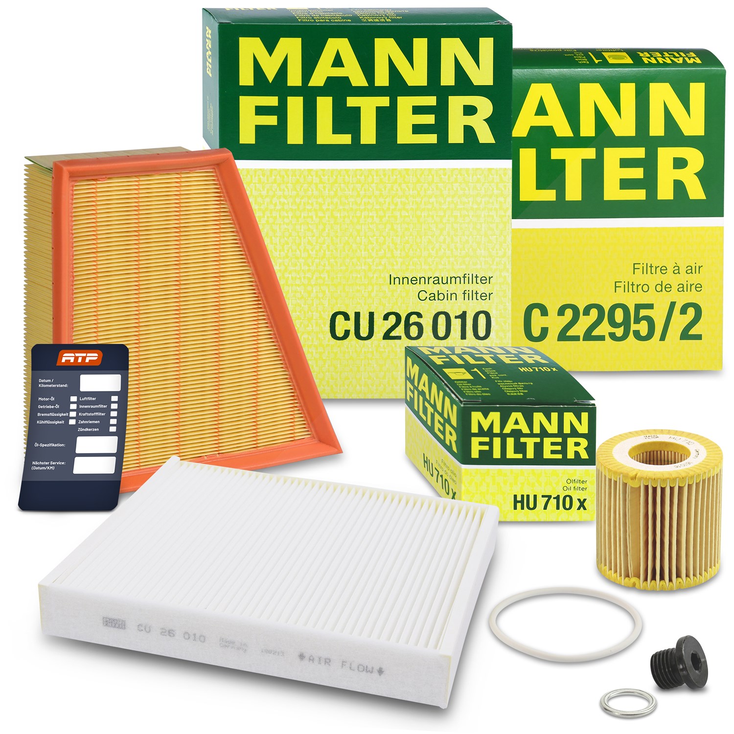 Mann-filter Inspektionspaket Filtersatz SET A [Hersteller-Nr. 10493029] für Skoda, VW, Seat