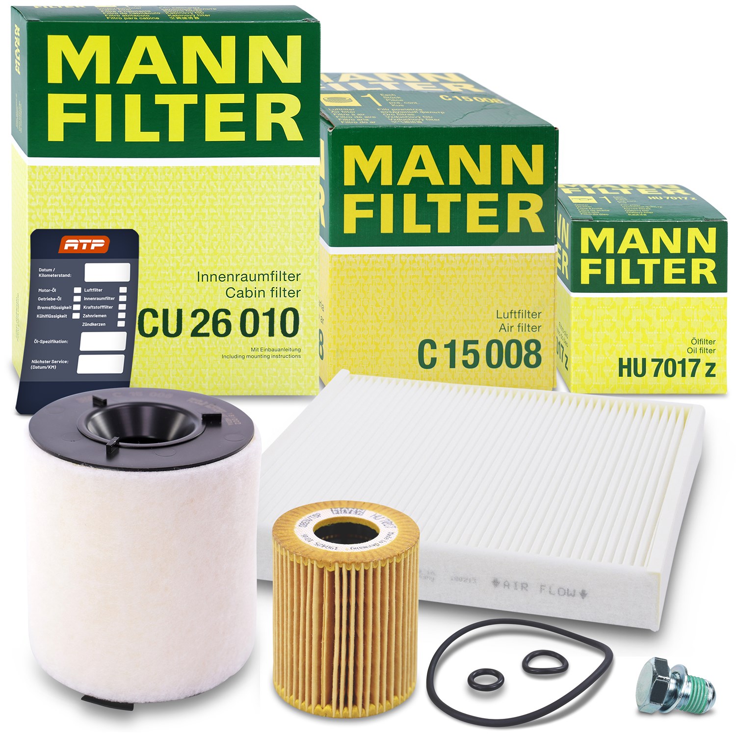 Mann-filter Inspektionspaket Filtersatz SET A [Hersteller-Nr. 10493031] für Skoda, VW, Seat
