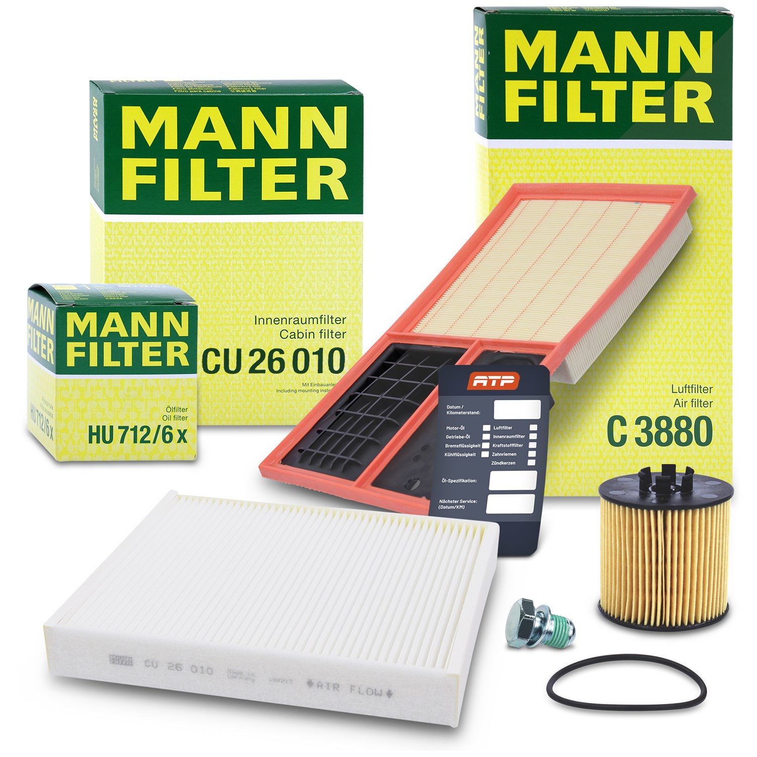 Mann-filter Inspektionspaket Filtersatz SET A [Hersteller-Nr. 10493033] für Skoda, Seat
