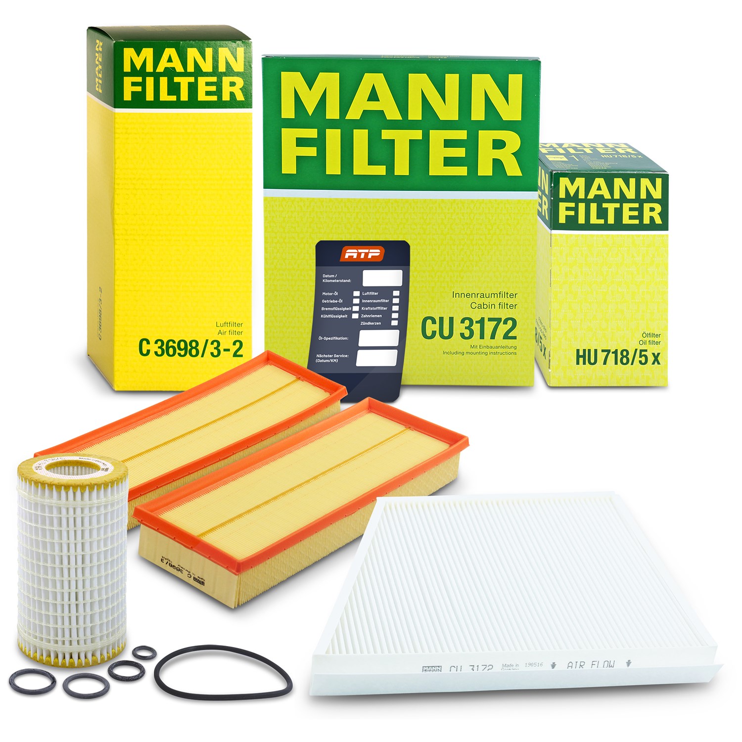 Mann-filter Inspektionspaket Filtersatz SET A [Hersteller-Nr. 10493038] für Mercedes-Benz