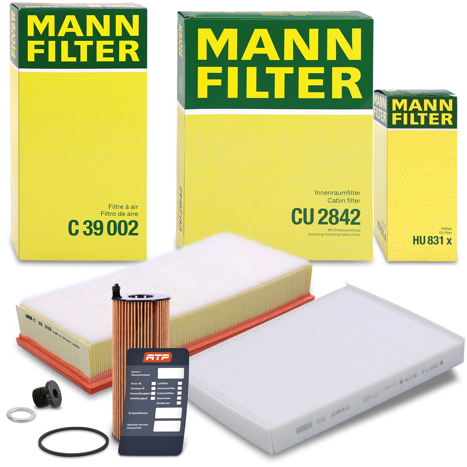 Mann-filter Inspektionspaket Filtersatz SET A [Hersteller-Nr. 10493046] für Audi, VW