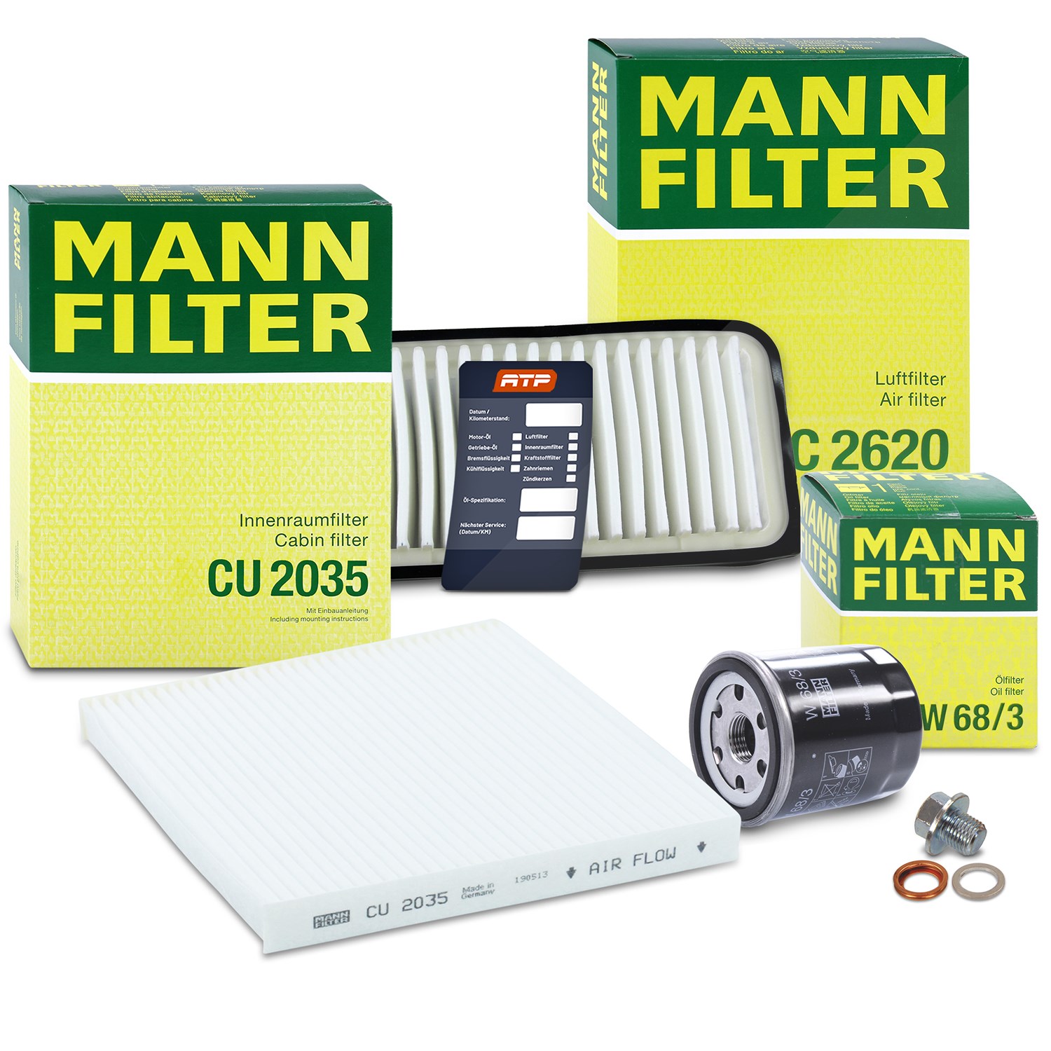 Mann-filter Inspektionspaket Filtersatz SET A [Hersteller-Nr. 10493057] für Toyota