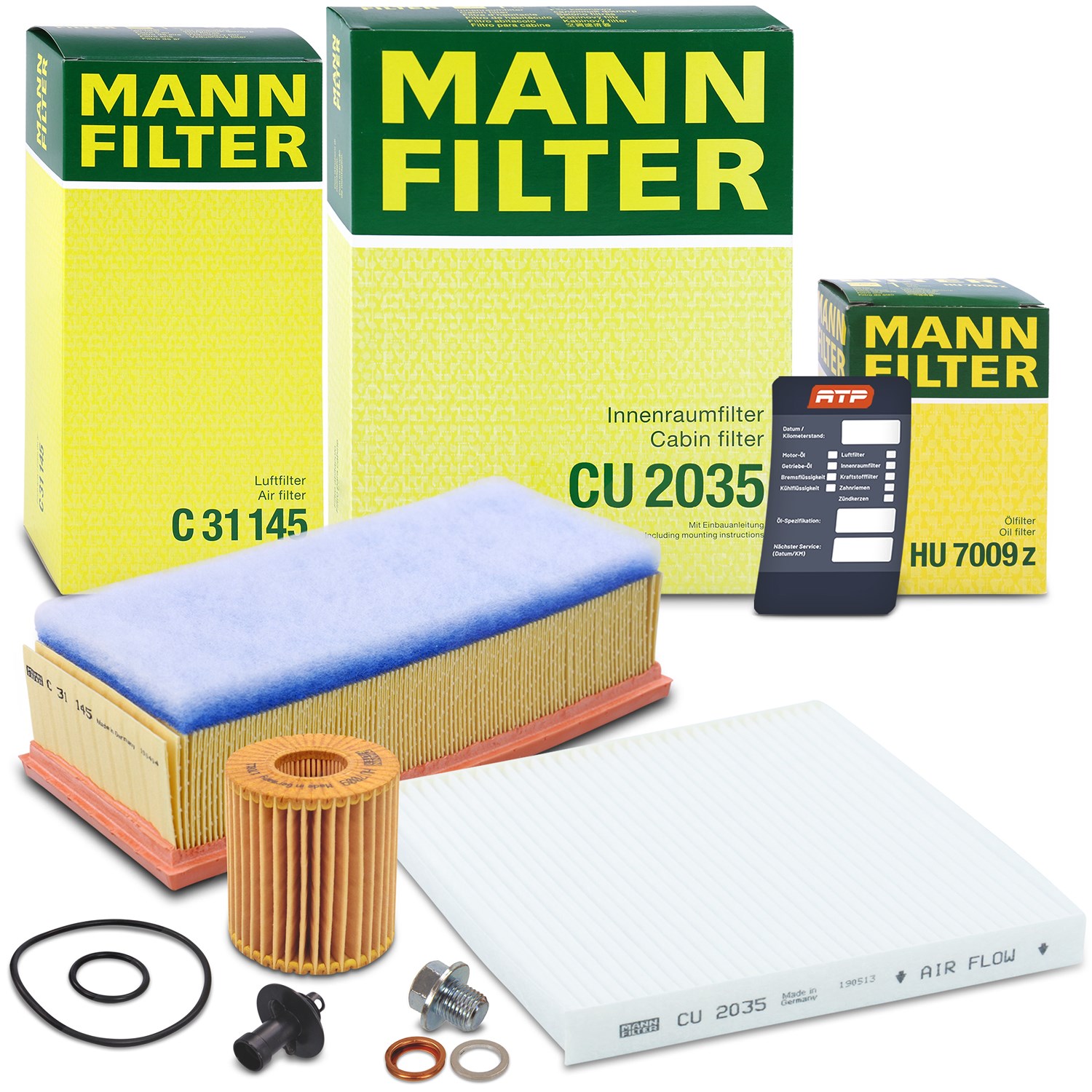 Mann-filter Inspektionspaket Filtersatz SET A [Hersteller-Nr. 10493058] für Toyota