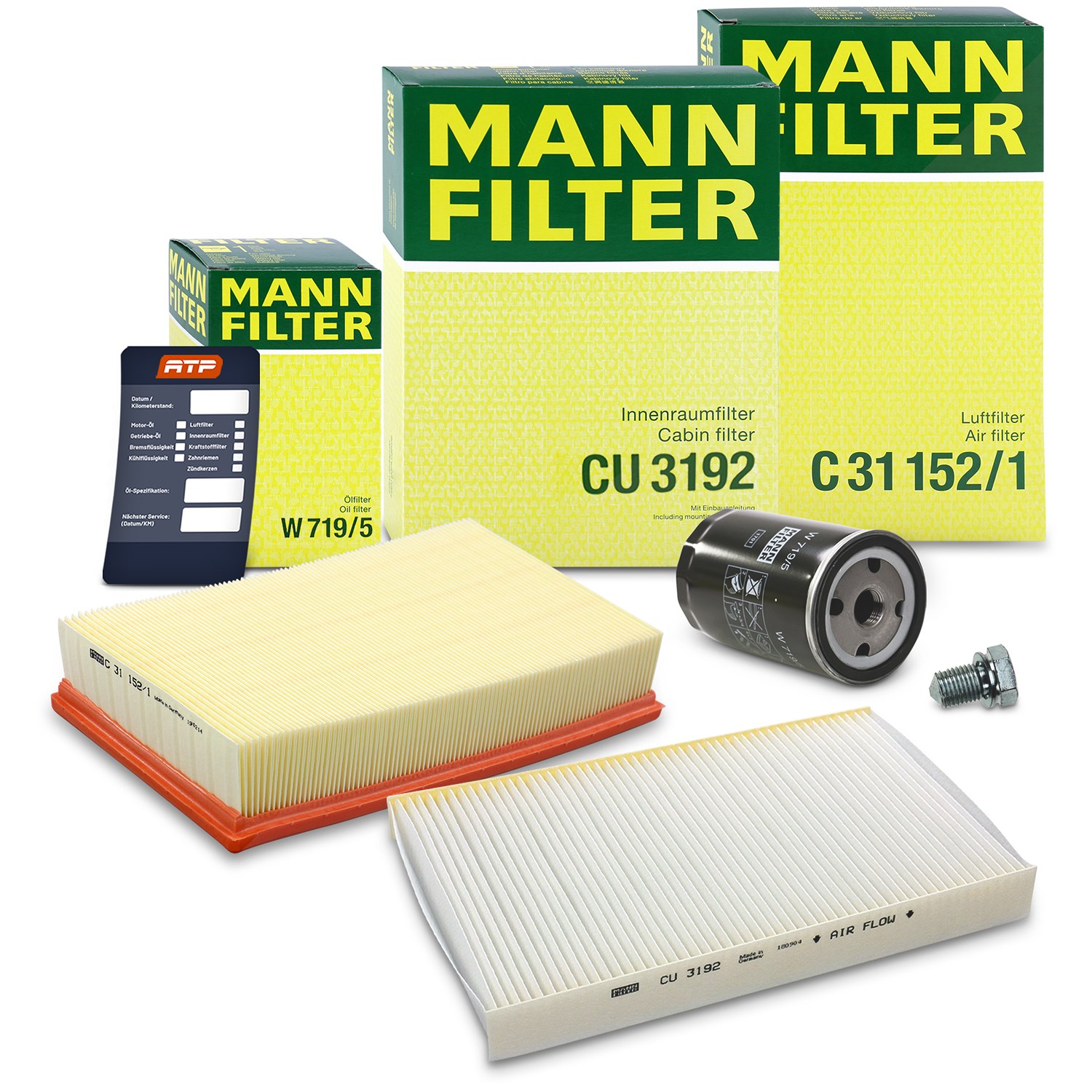 Mann-filter Inspektionspaket Filtersatz SET A [Hersteller-Nr. 10493059] für Audi