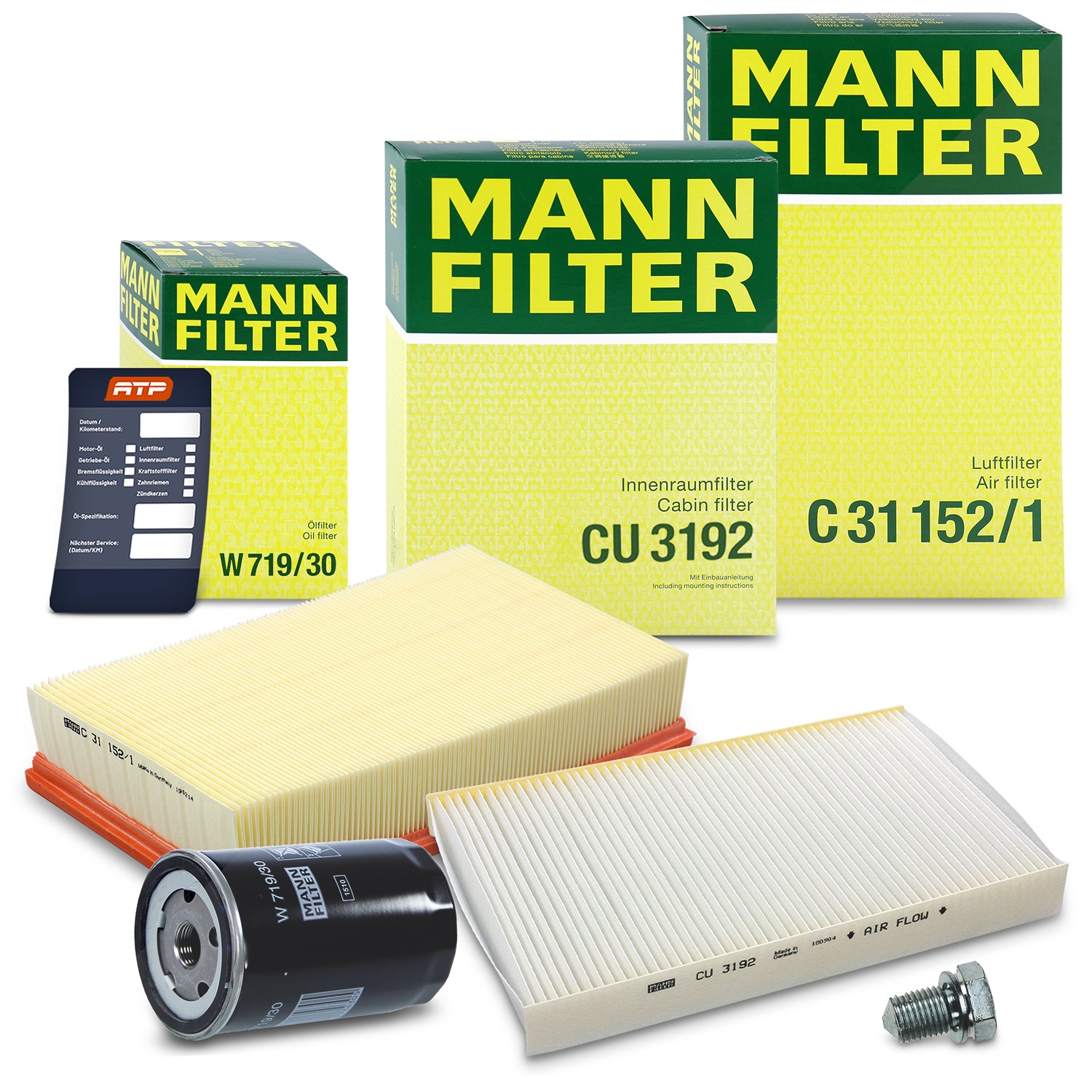 Mann-filter Inspektionspaket Filtersatz SET A [Hersteller-Nr. 10493060] für Audi