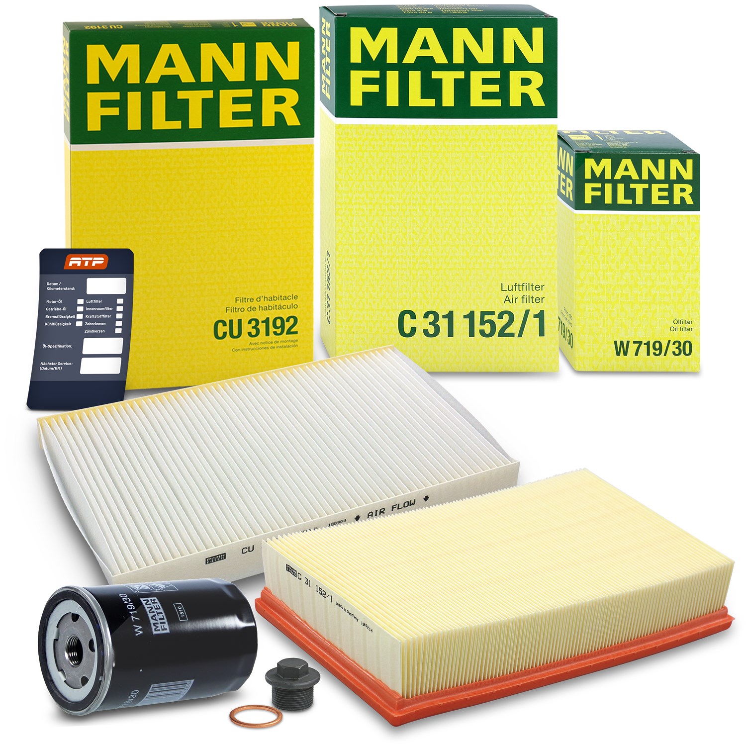 Mann-filter Inspektionspaket Filtersatz SET A [Hersteller-Nr. 10493061] für Audi