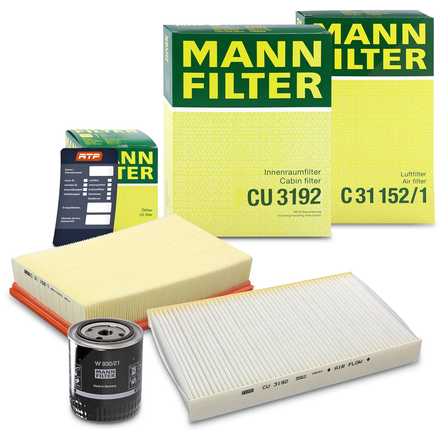 Mann-filter Inspektionspaket Filtersatz SET A [Hersteller-Nr. 10493062] für Audi