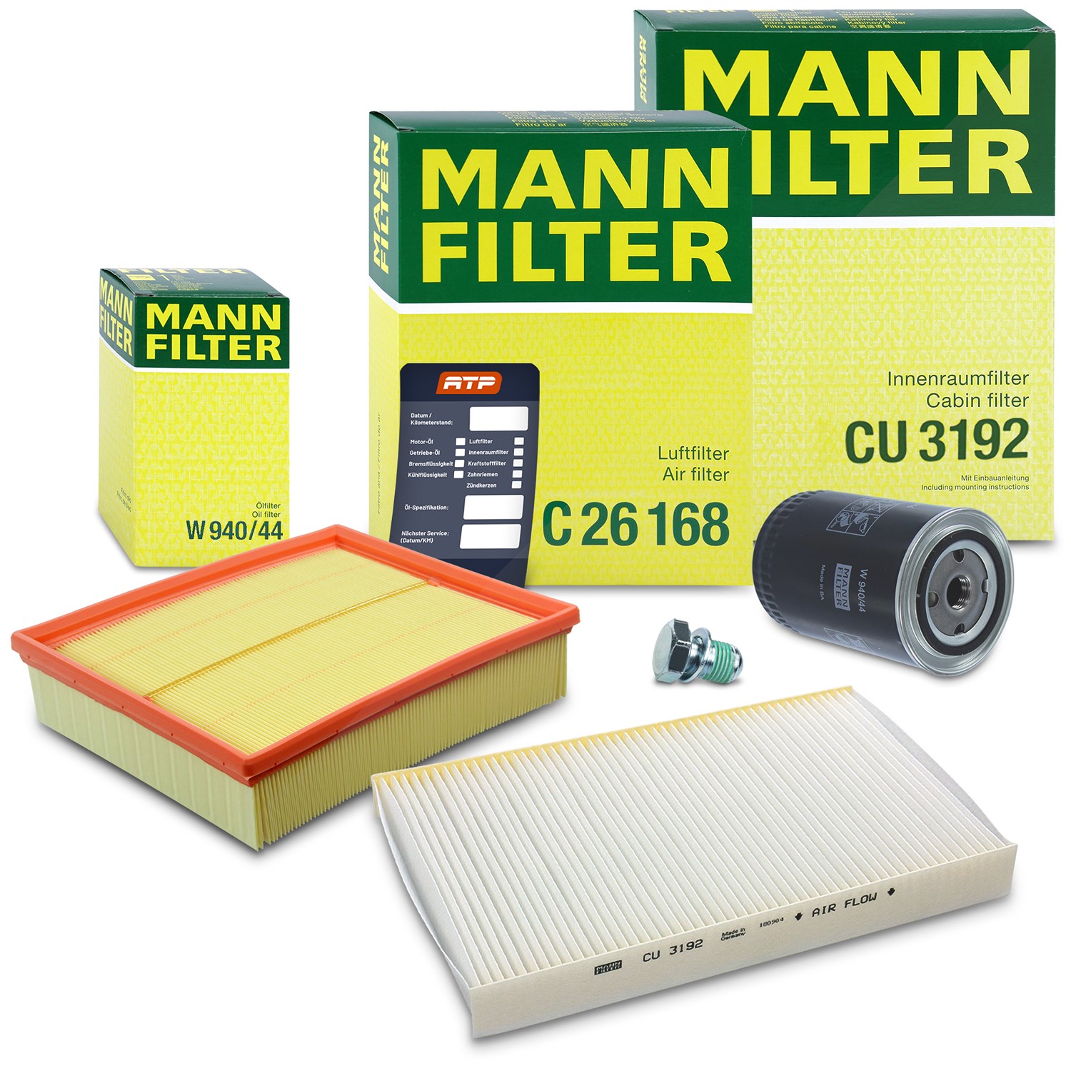 Mann-filter Inspektionspaket Filtersatz SET A [Hersteller-Nr. 10493063] für Audi
