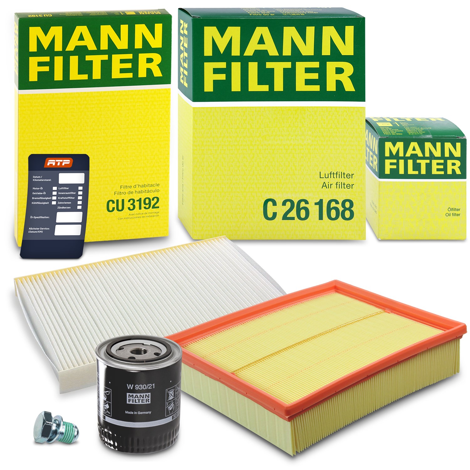 Mann-filter Inspektionspaket Filtersatz SET A [Hersteller-Nr. 10493064] für Audi
