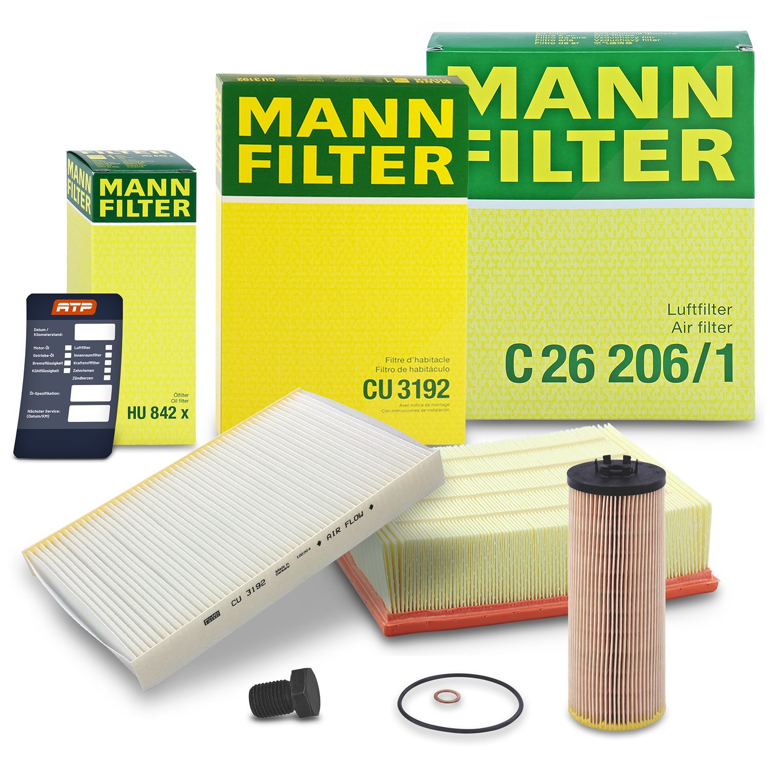 Mann-filter Inspektionspaket Filtersatz SET A [Hersteller-Nr. 10493065] für Audi