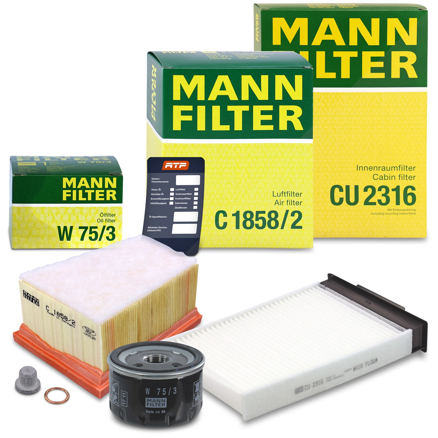 Mann-filter Inspektionspaket Filtersatz SET A [Hersteller-Nr. 10493066] für Renault