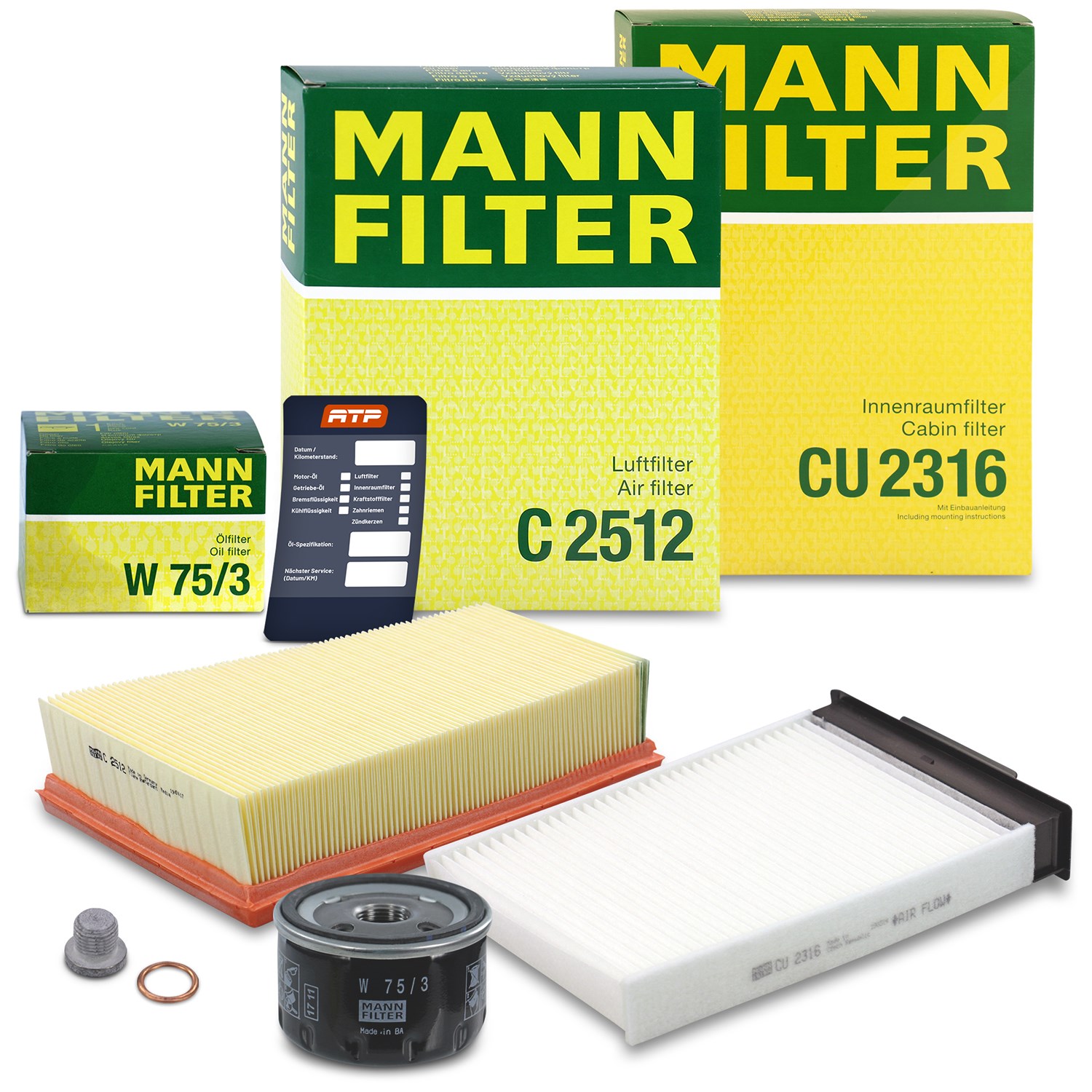 Mann-filter Inspektionspaket Filtersatz SET A [Hersteller-Nr. 10493067] für Renault