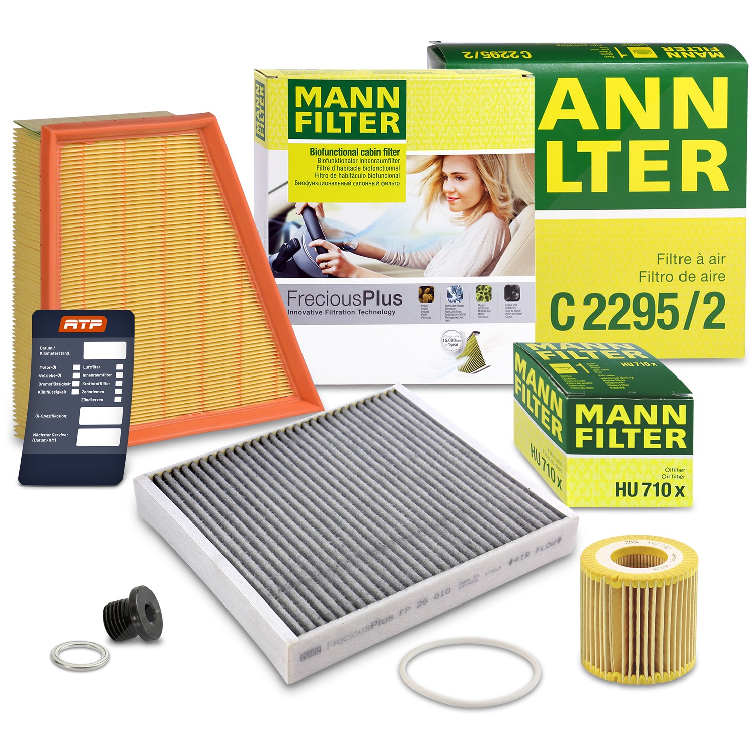 Mann-filter Inspektionspaket Filtersatz SET A [Hersteller-Nr. 10493089] für VW, Skoda, Seat