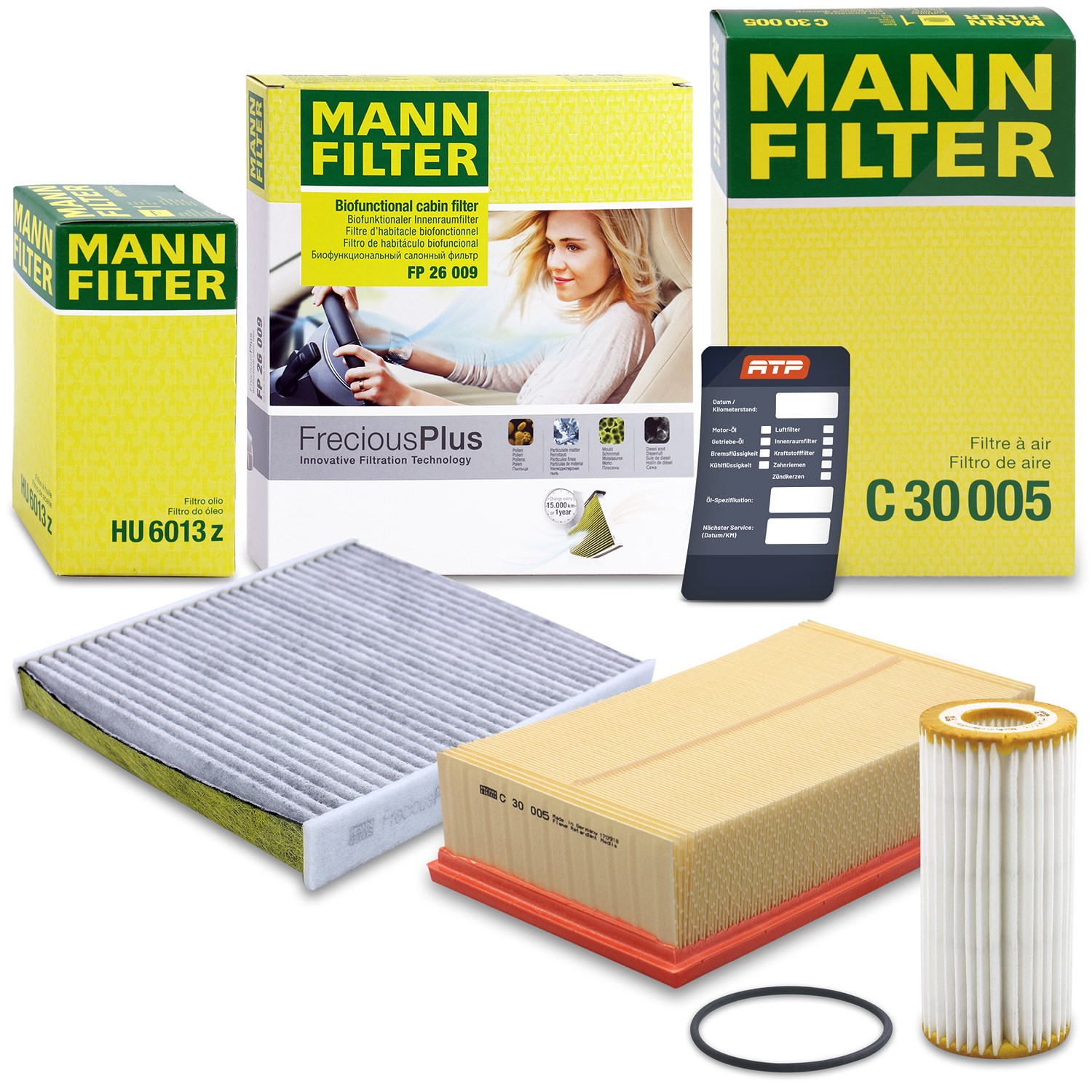 Mann-filter Inspektionspaket Filtersatz SET A [Hersteller-Nr. 10493092] für Audi, Skoda, Cupra, Seat, VW