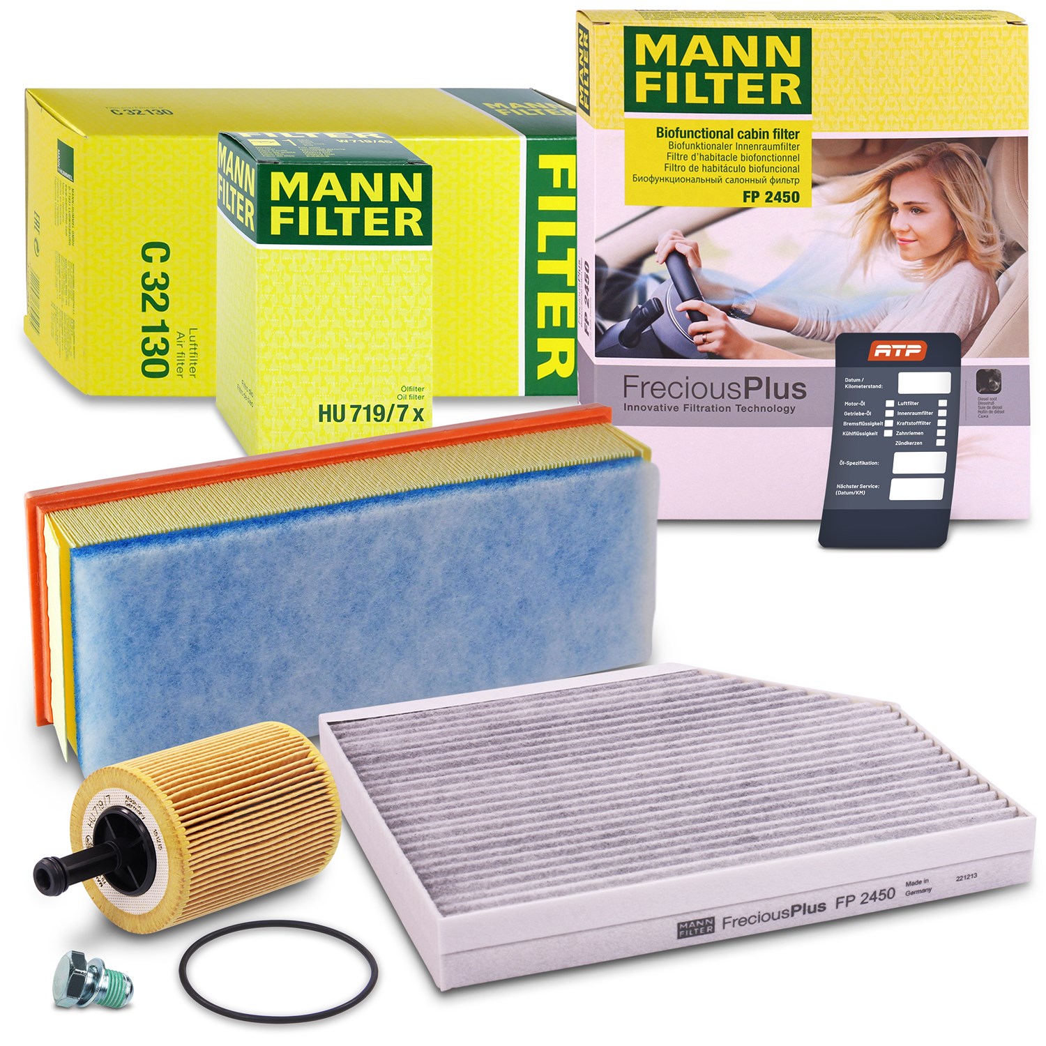 Mann-filter Inspektionspaket Filtersatz SET A [Hersteller-Nr. 10493097] für Audi