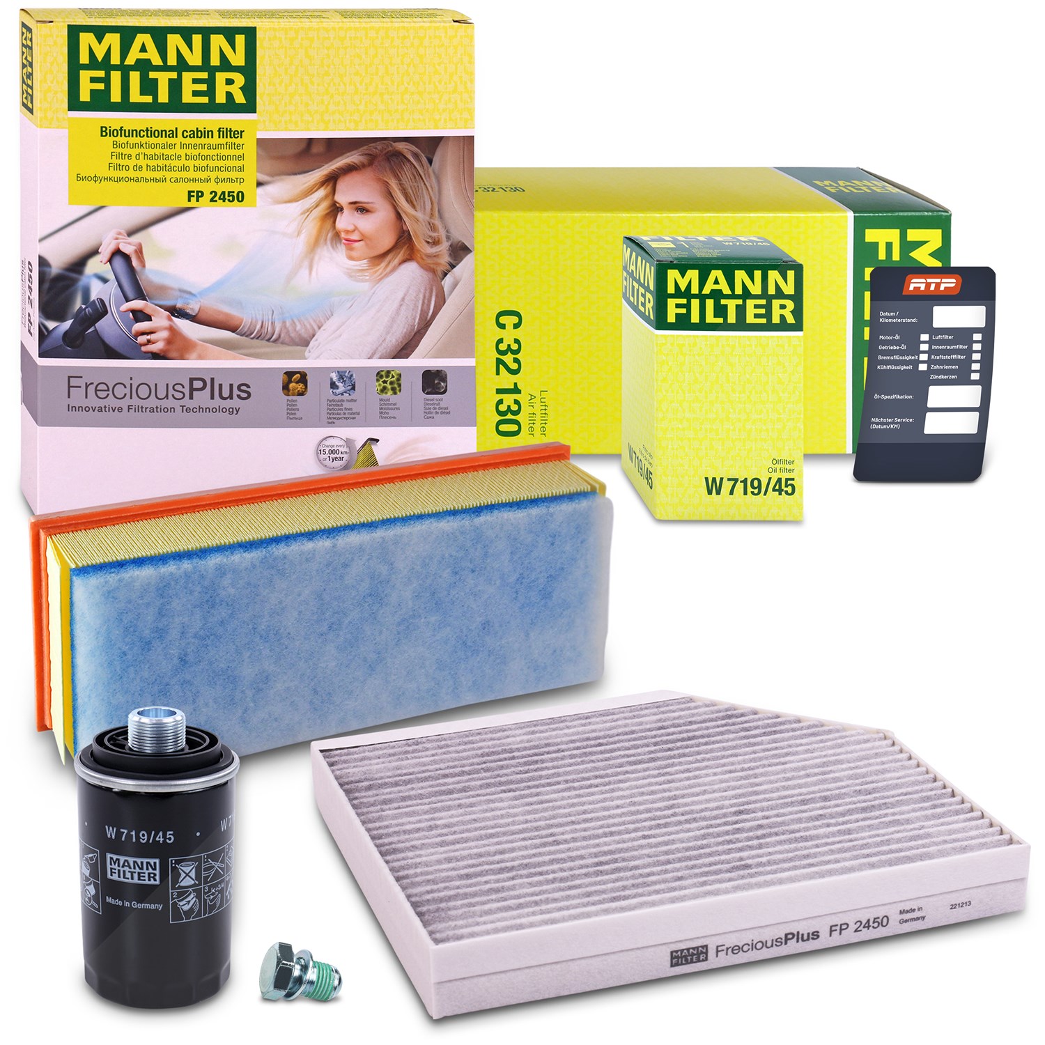 Mann-filter Inspektionspaket Filtersatz SET A [Hersteller-Nr. 10493098] für Audi