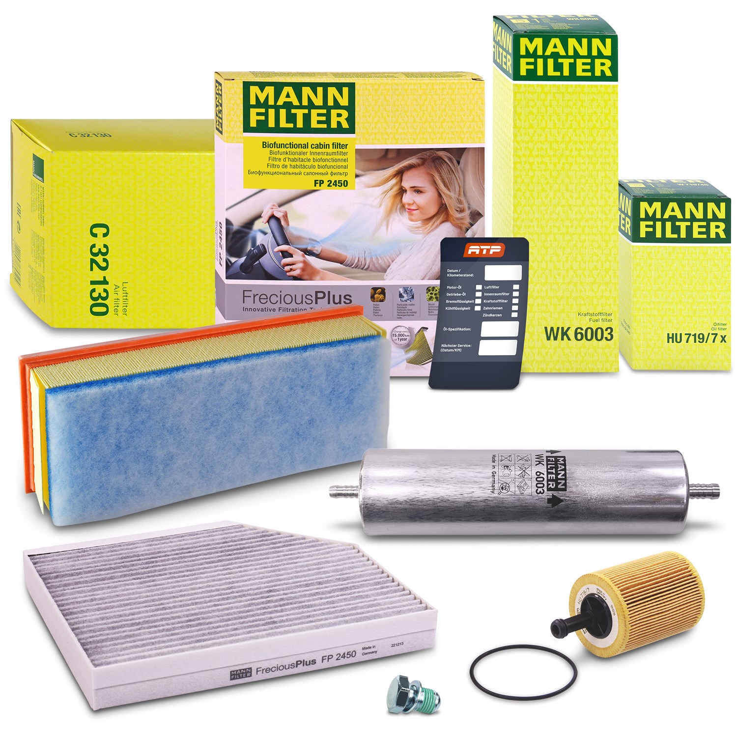 Mann-filter Inspektionspaket Filtersatz SET B [Hersteller-Nr. 10493096] für Audi