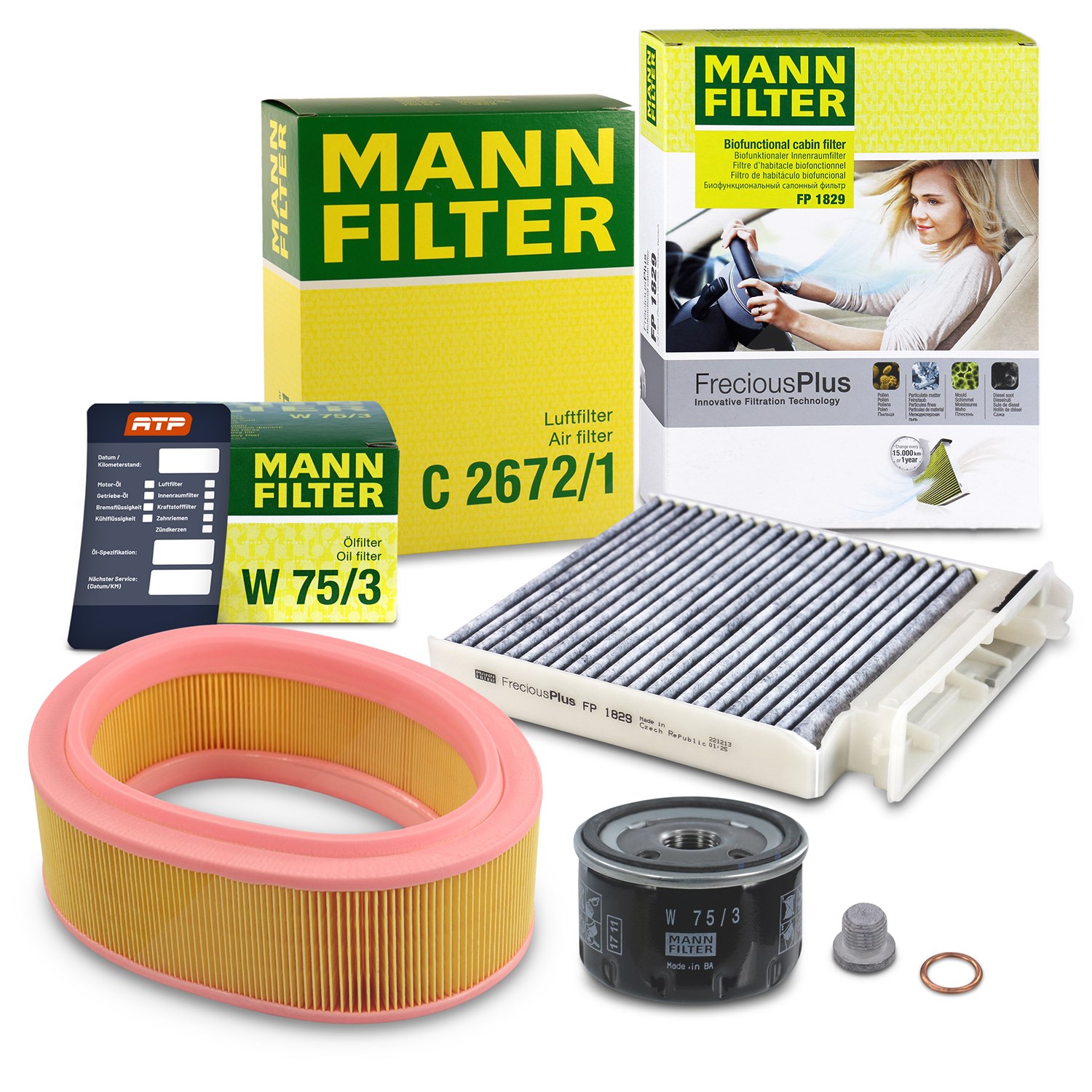 Mann-filter Inspektionspaket Filtersatz SET A [Hersteller-Nr. 10493099] für Dacia, Renault