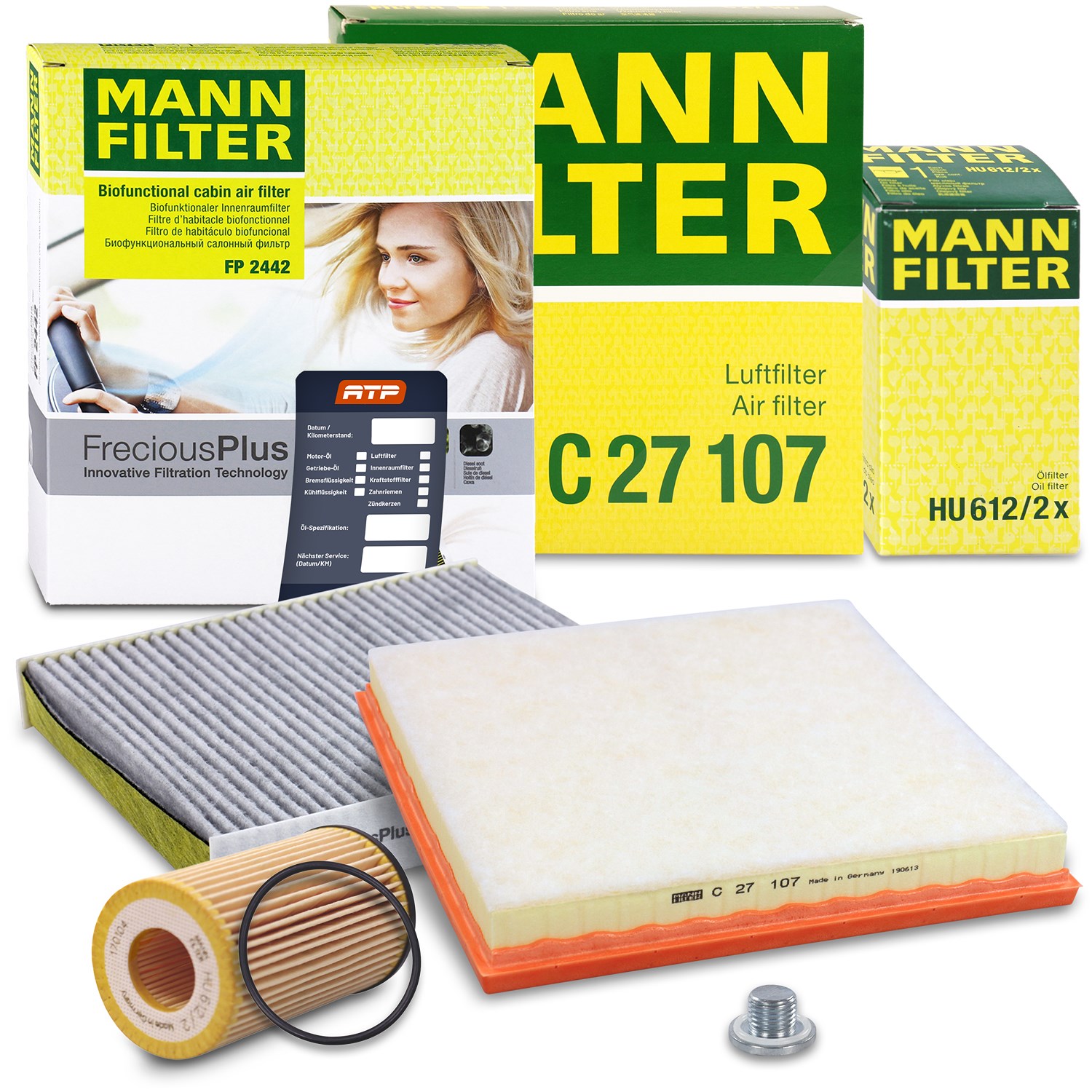 Mann-filter Inspektionspaket Filtersatz SET A [Hersteller-Nr. 10493114] für Opel