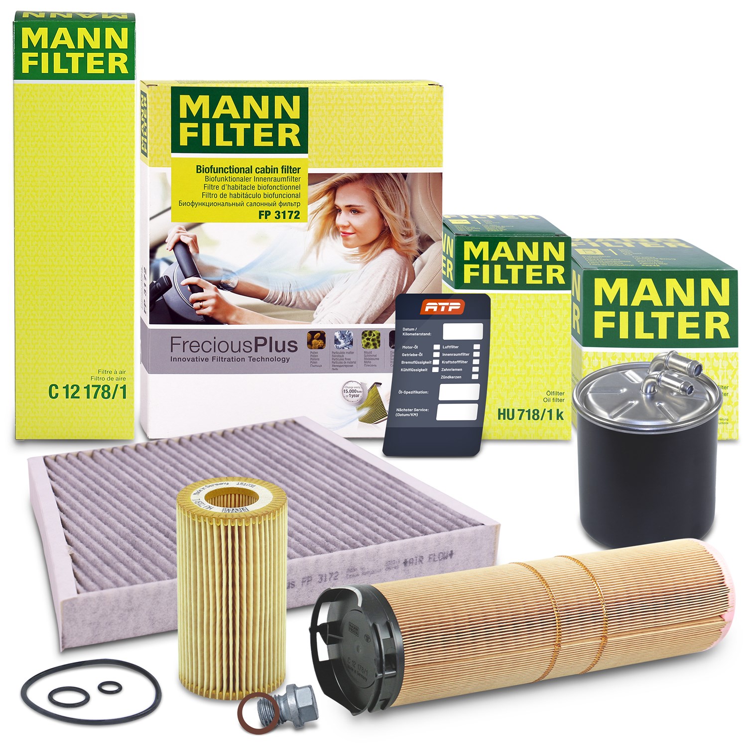 Mann-filter Inspektionspaket Filtersatz SET B [Hersteller-Nr. 10493116] für Mercedes-Benz