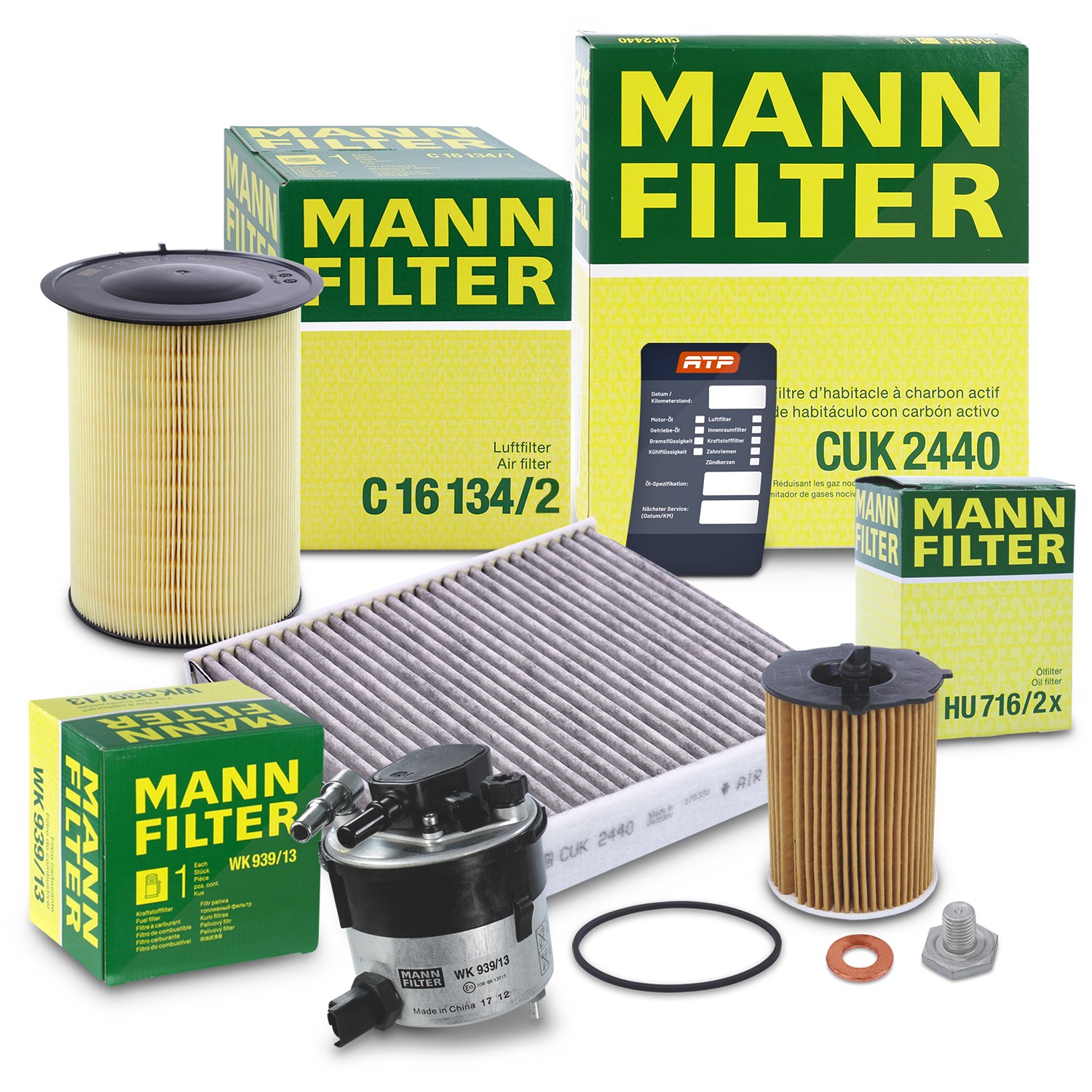 Mann-filter Inspektionspaket Filtersatz SET B [Hersteller-Nr. 10493125] für Volvo, Ford