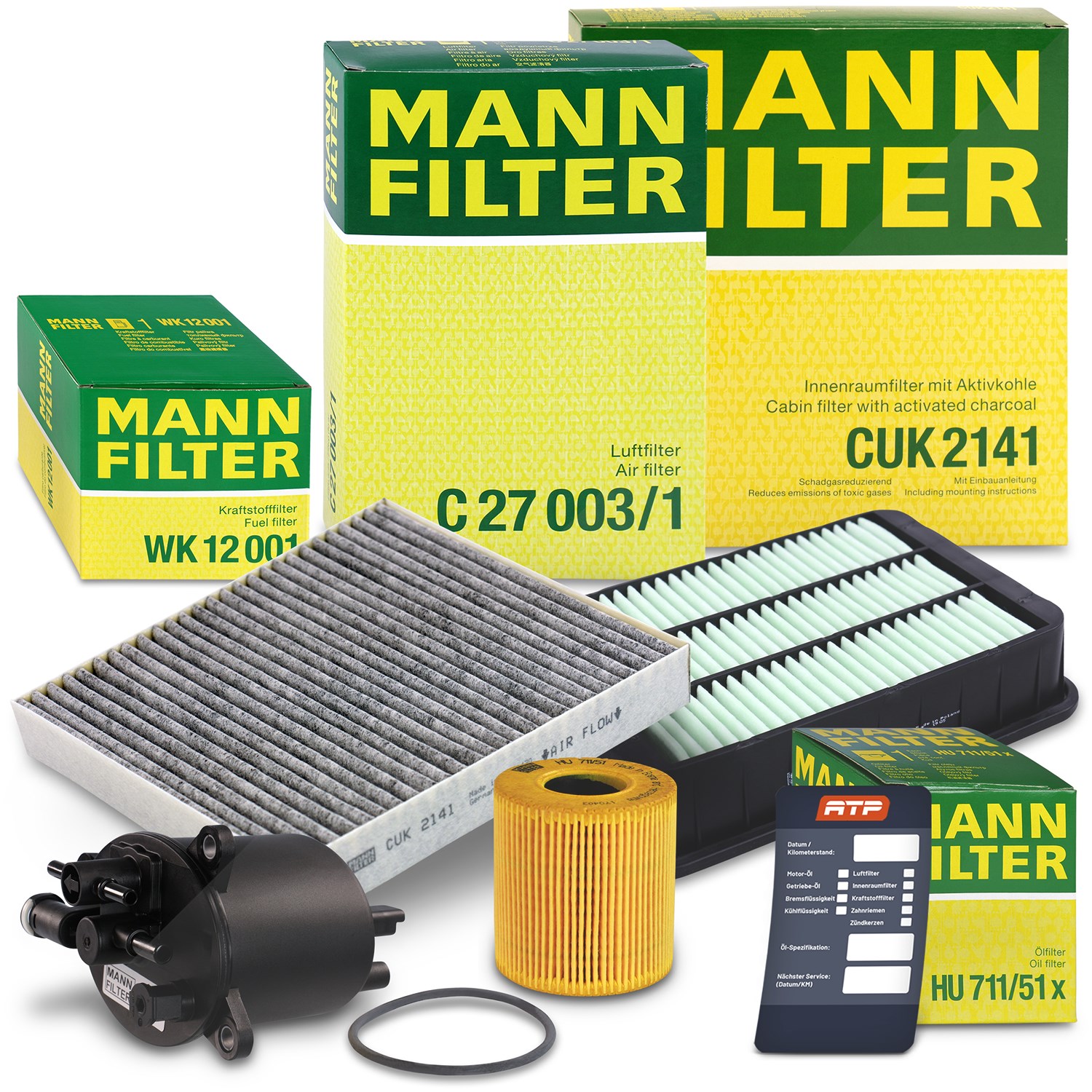 Mann-filter Inspektionspaket Filtersatz SET B [Hersteller-Nr. 10493135] für Peugeot, Citroën, Mitsubishi