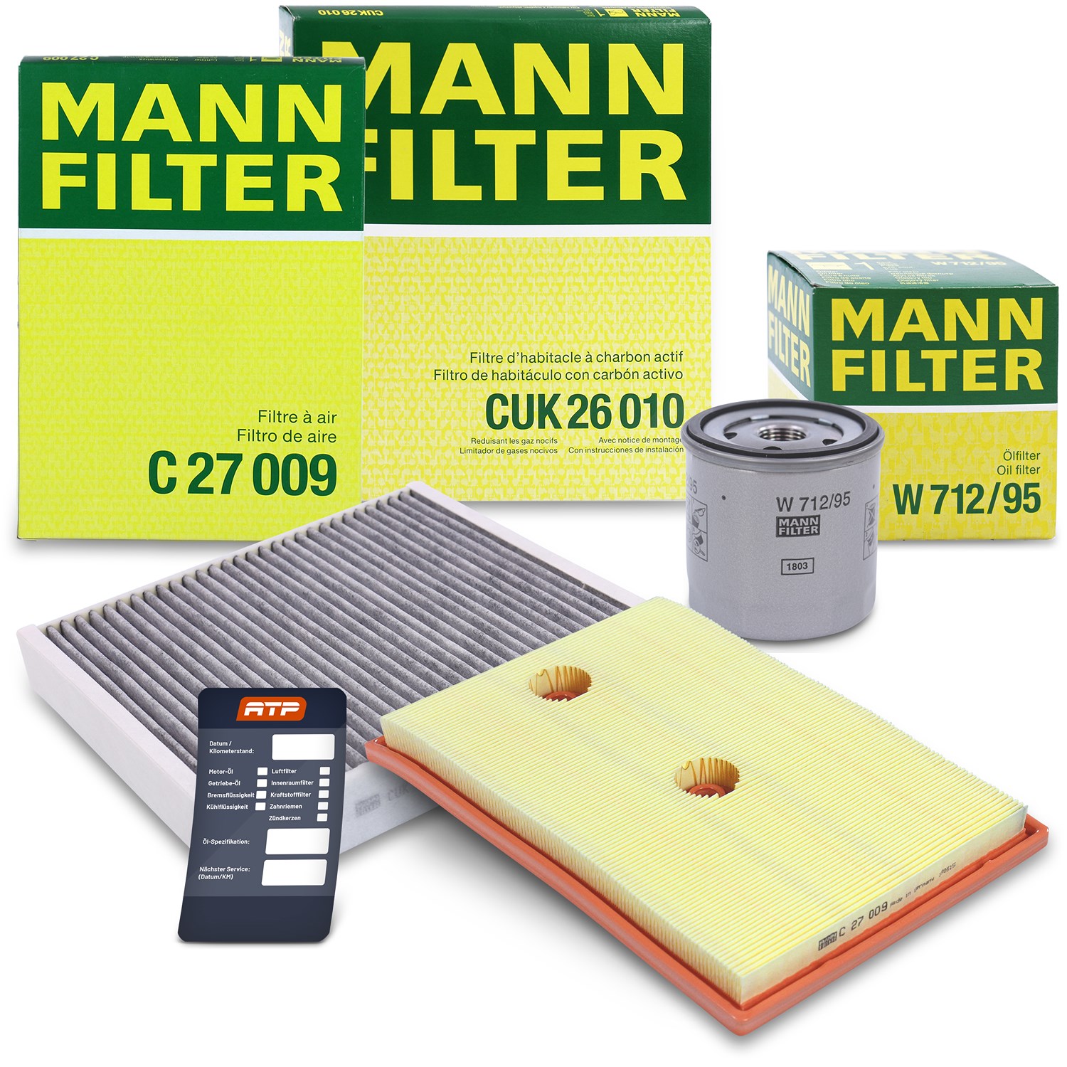 Mann-filter Inspektionspaket Filtersatz SET A [Hersteller-Nr. 10493153] für Seat, Skoda, Audi, VW