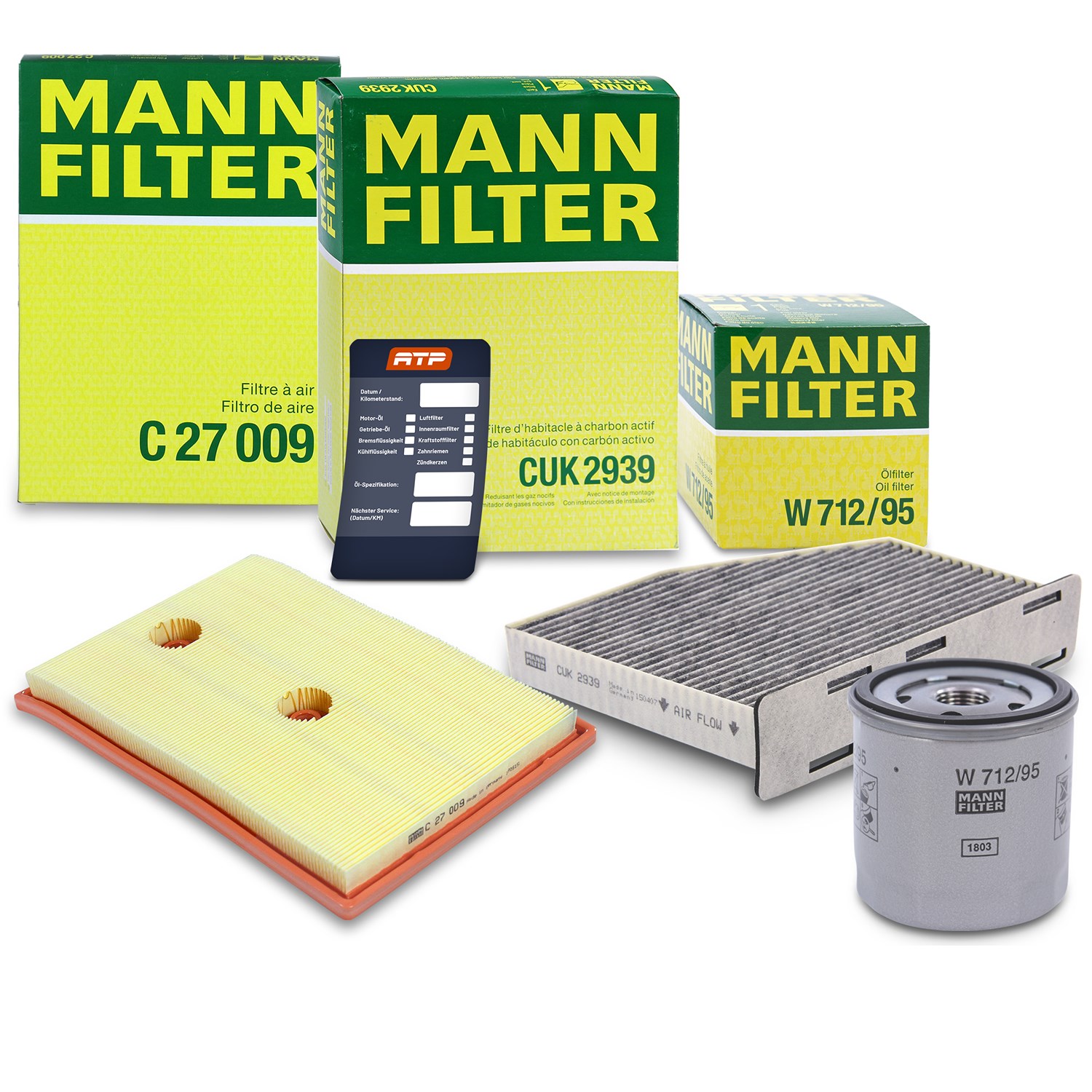 Mann-filter Inspektionspaket Filtersatz SET A [Hersteller-Nr. 10493156] für VW, Skoda, Seat, Audi
