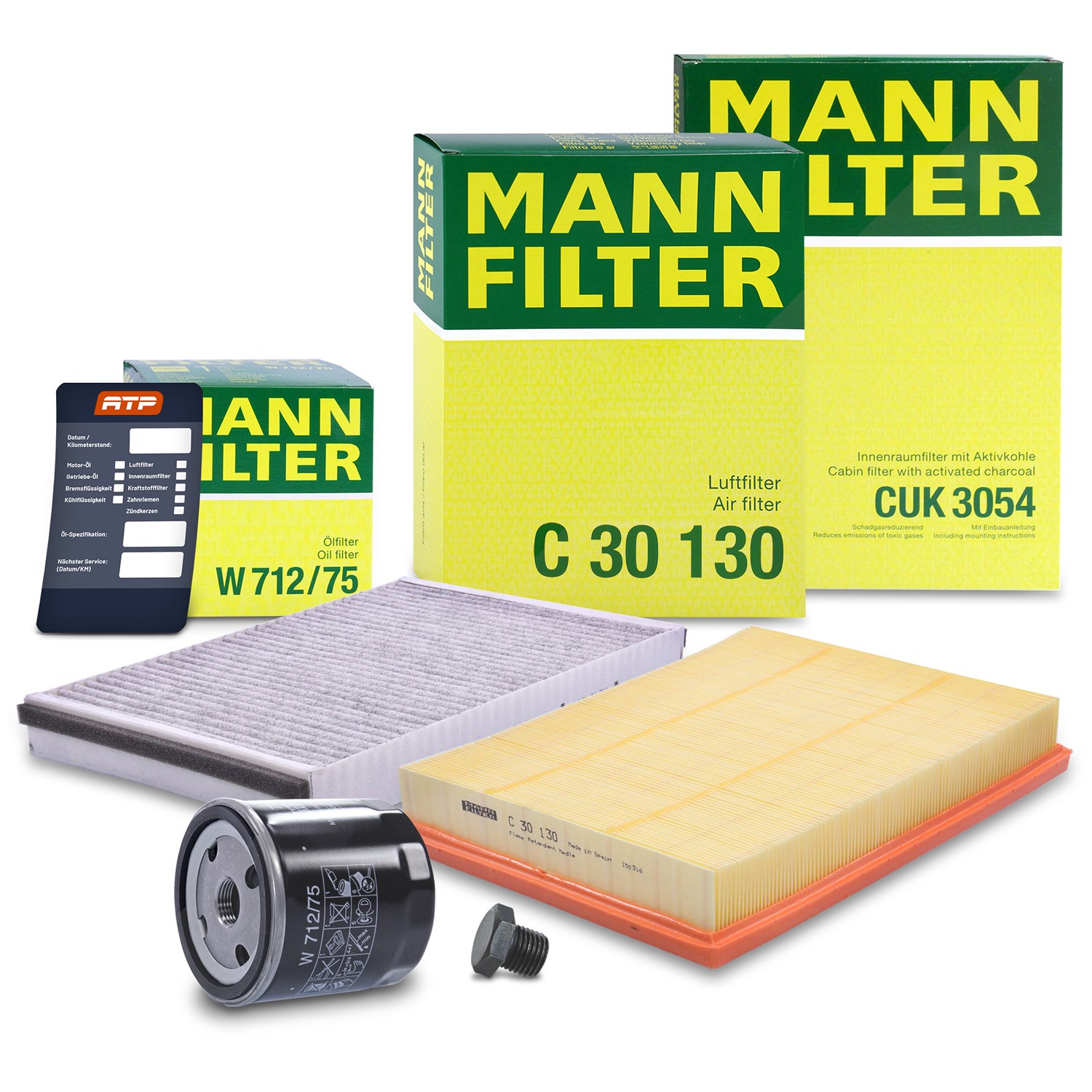 Mann-filter Inspektionspaket Filtersatz SET A [Hersteller-Nr. 10493204] für Opel