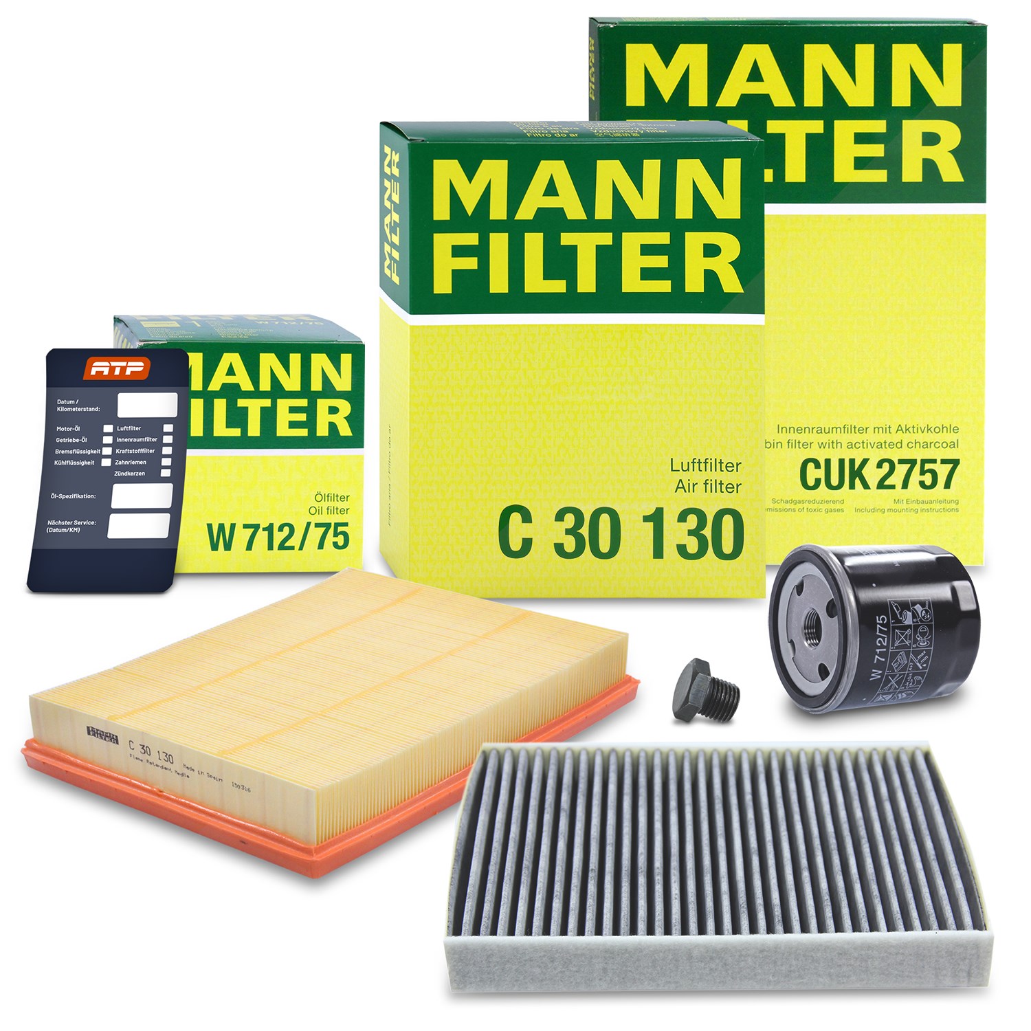 Mann-filter Inspektionspaket Filtersatz SET A [Hersteller-Nr. 10493207] für Opel