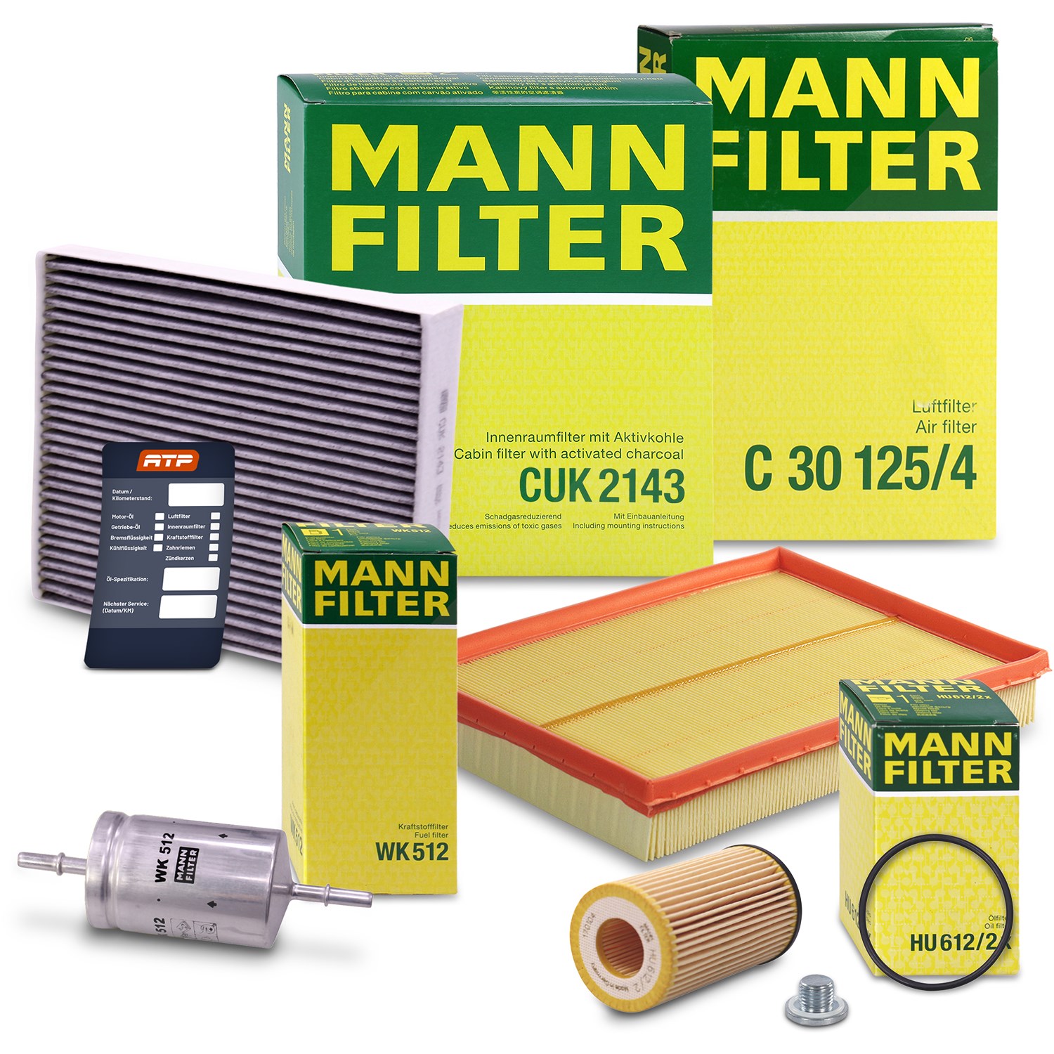Mann-filter Inspektionspaket Filtersatz SET B [Hersteller-Nr. 10493212] für Opel