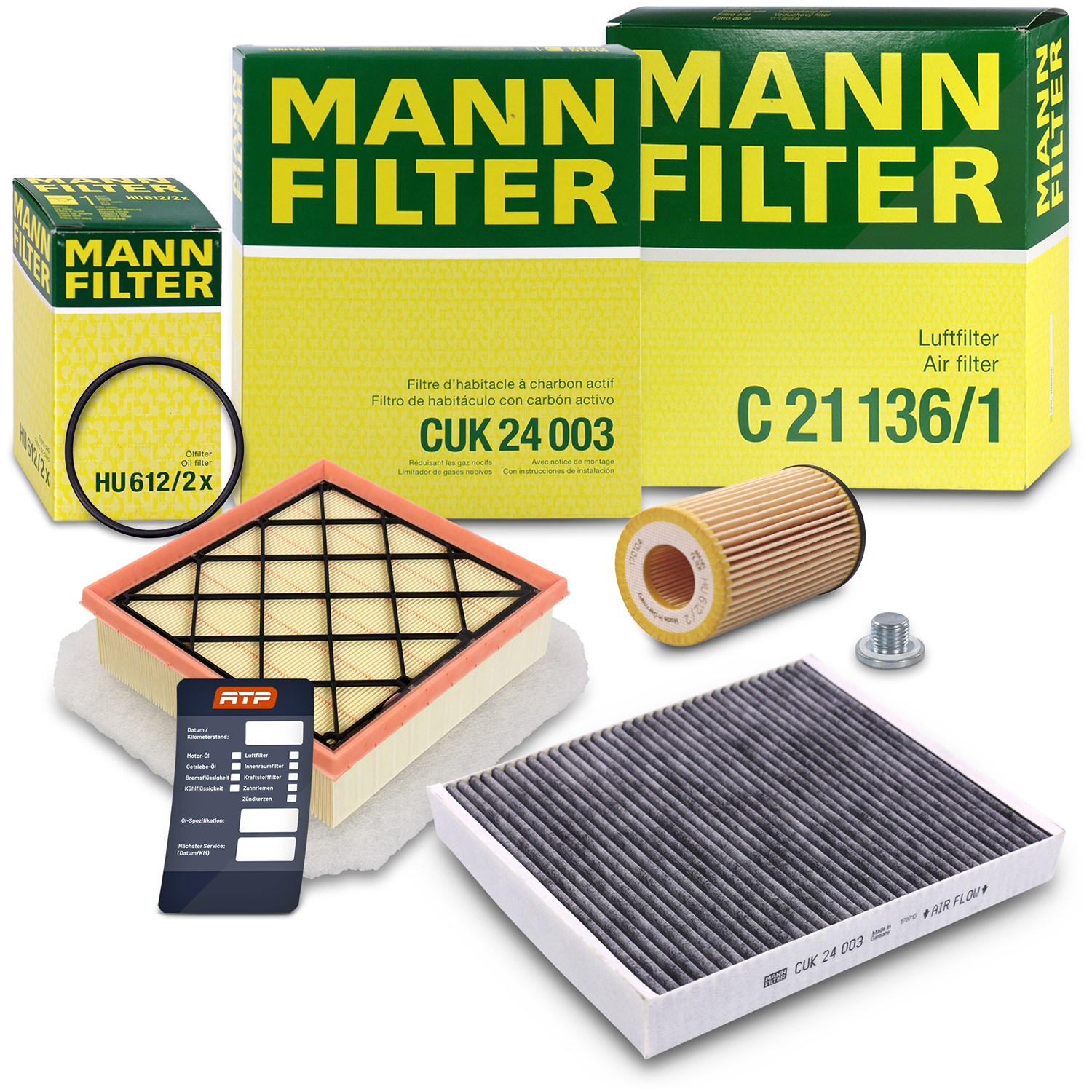 Mann-filter Inspektionspaket Filtersatz SET A [Hersteller-Nr. 10493220] für Opel
