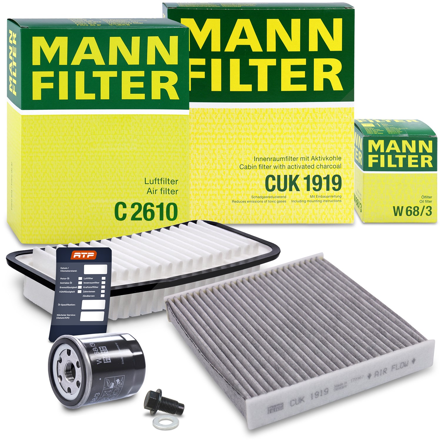 Mann-filter Inspektionspaket Filtersatz SET A [Hersteller-Nr. 10493223] für Toyota