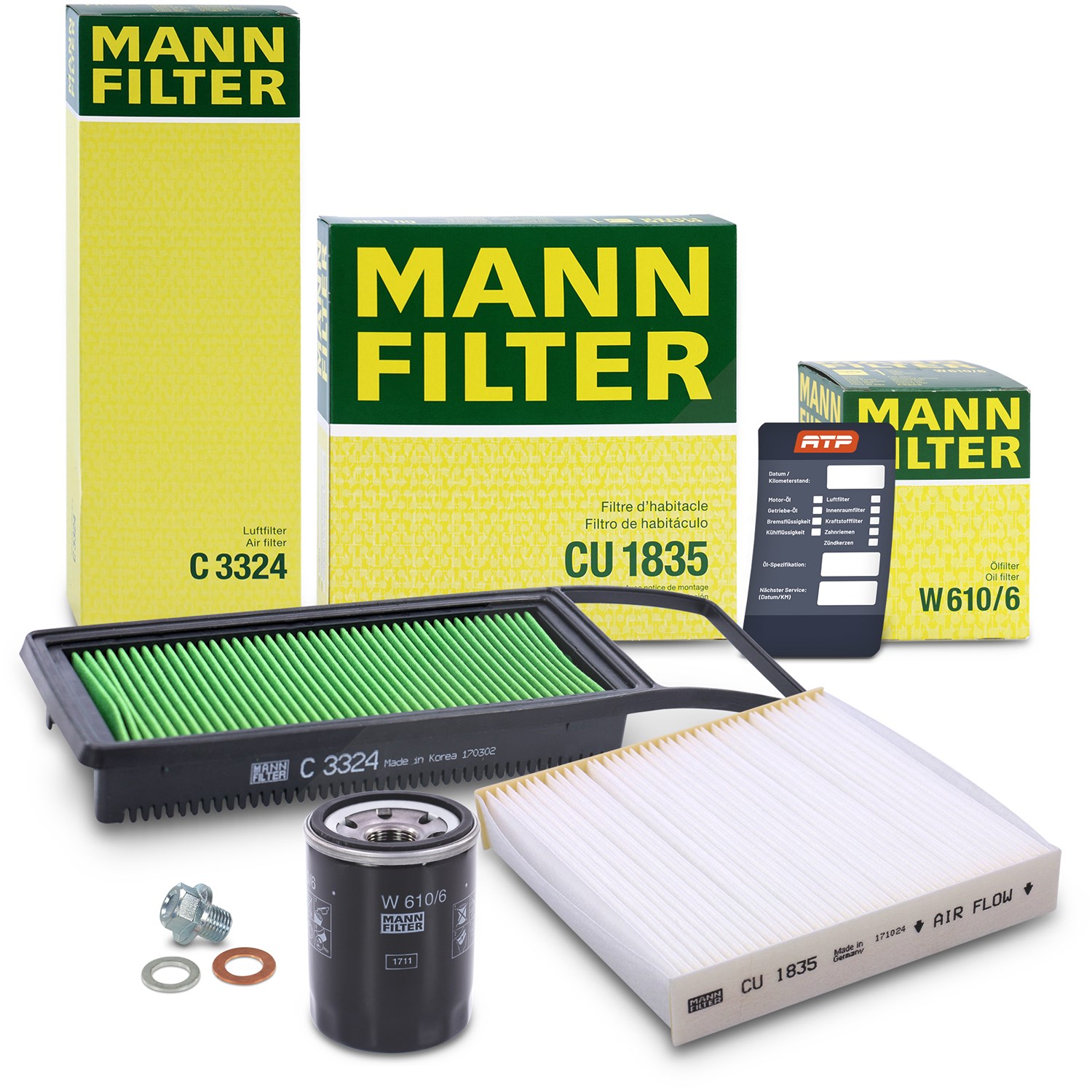 Mann-filter Inspektionspaket Filtersatz SET A [Hersteller-Nr. 10493235] für Honda