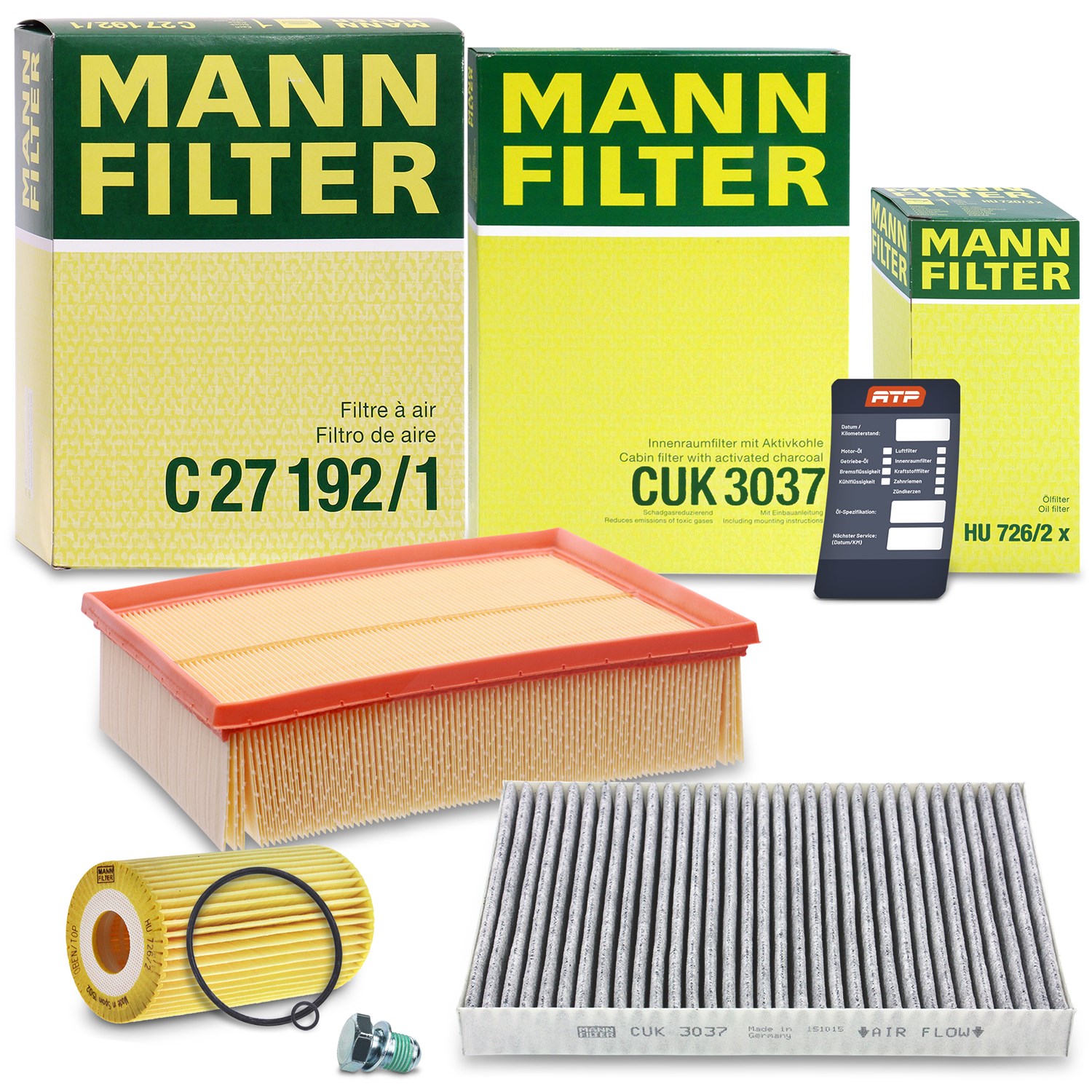 Mann-filter Inspektionspaket Filtersatz SET A [Hersteller-Nr. 10493261] für Audi
