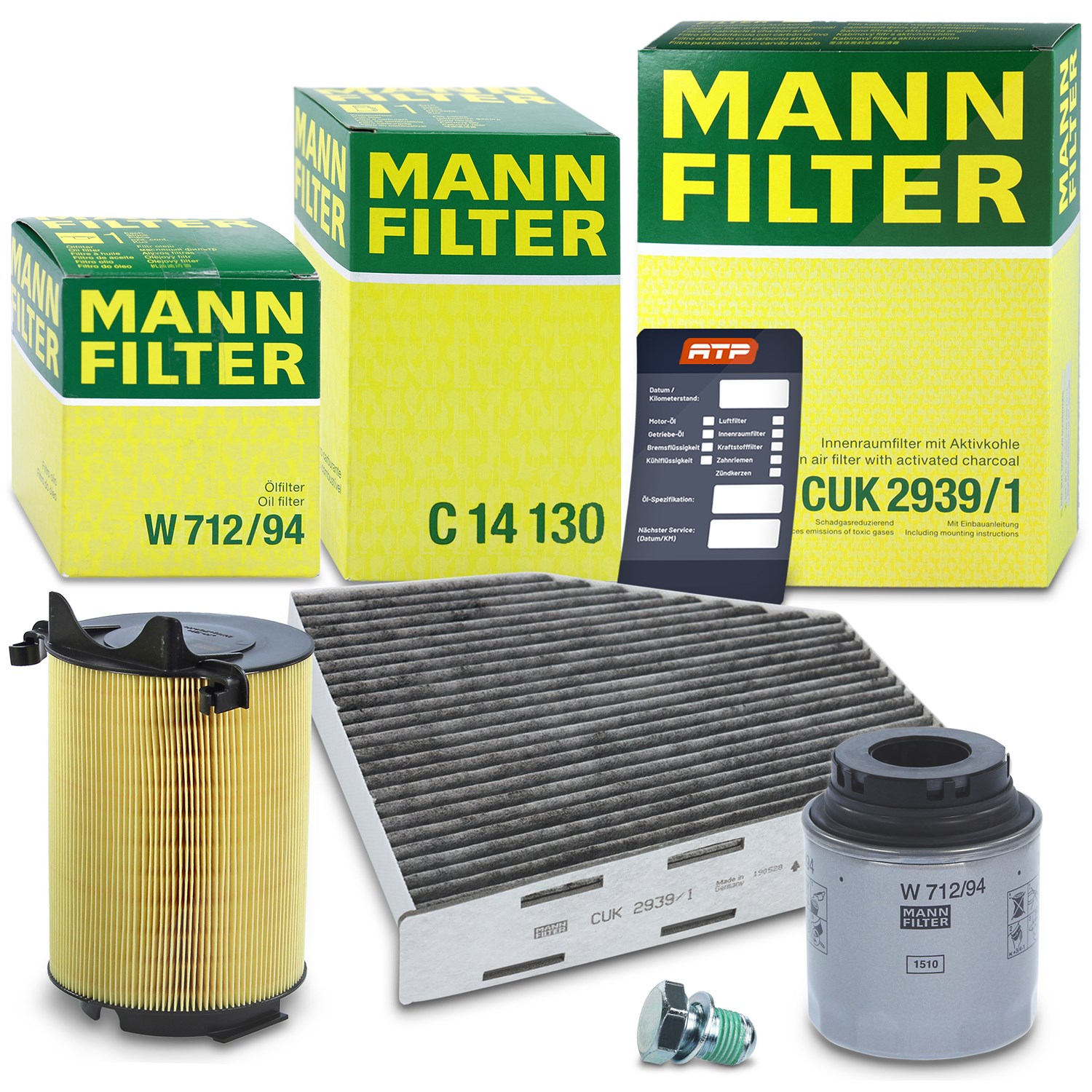 Mann-filter Inspektionspaket Filtersatz SET A [Hersteller-Nr. 10493277] für Skoda, Seat, Audi, VW
