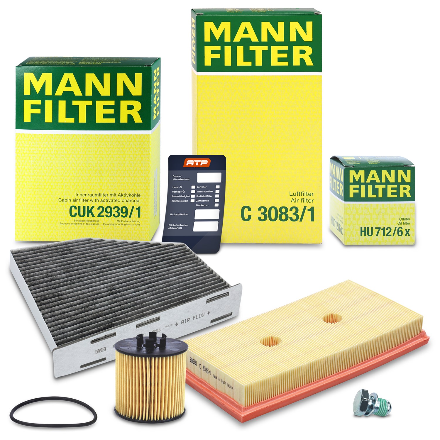 Mann-filter Inspektionspaket Filtersatz SET A [Hersteller-Nr. 10493278] für Skoda, Audi, VW