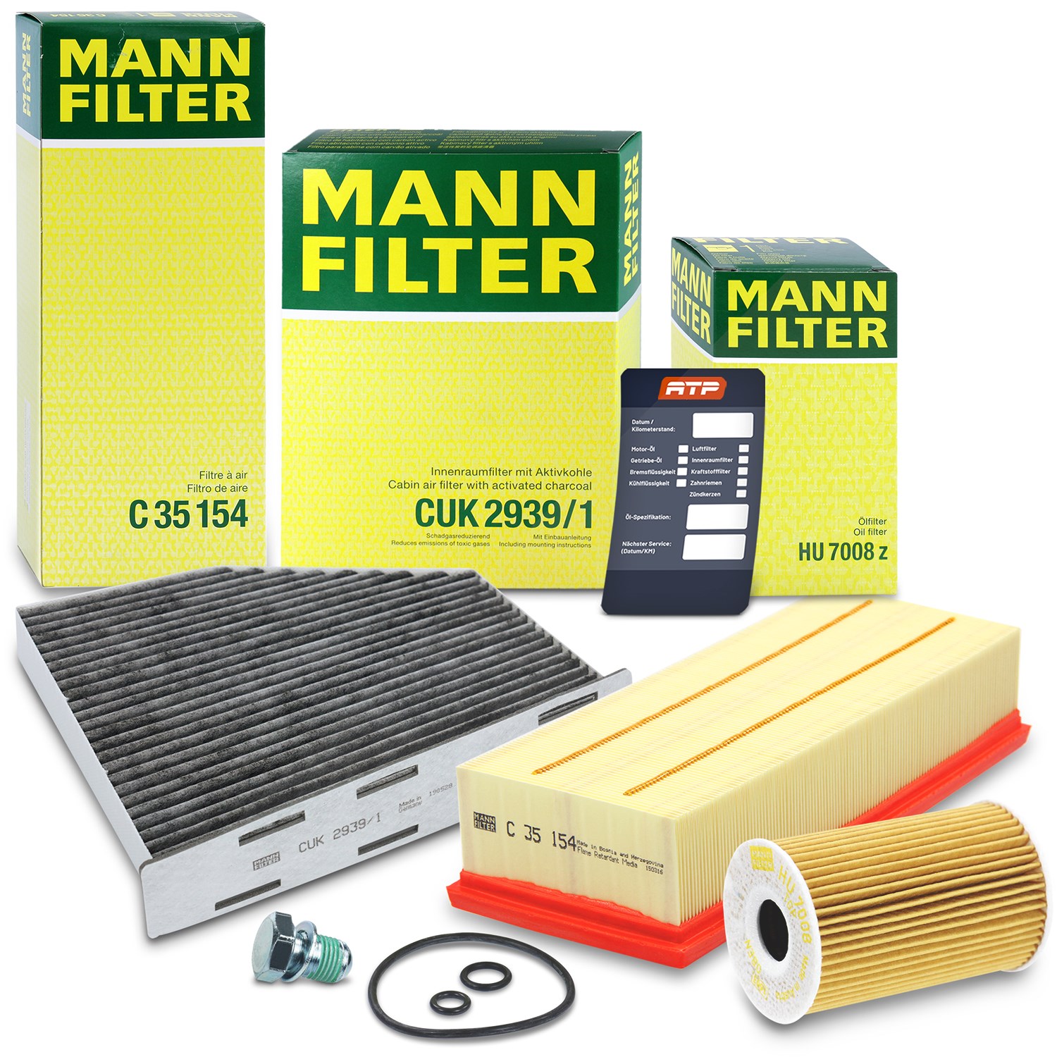 Mann-filter Inspektionspaket Filtersatz SET A [Hersteller-Nr. 10493280] für Skoda, VW, Seat, Audi
