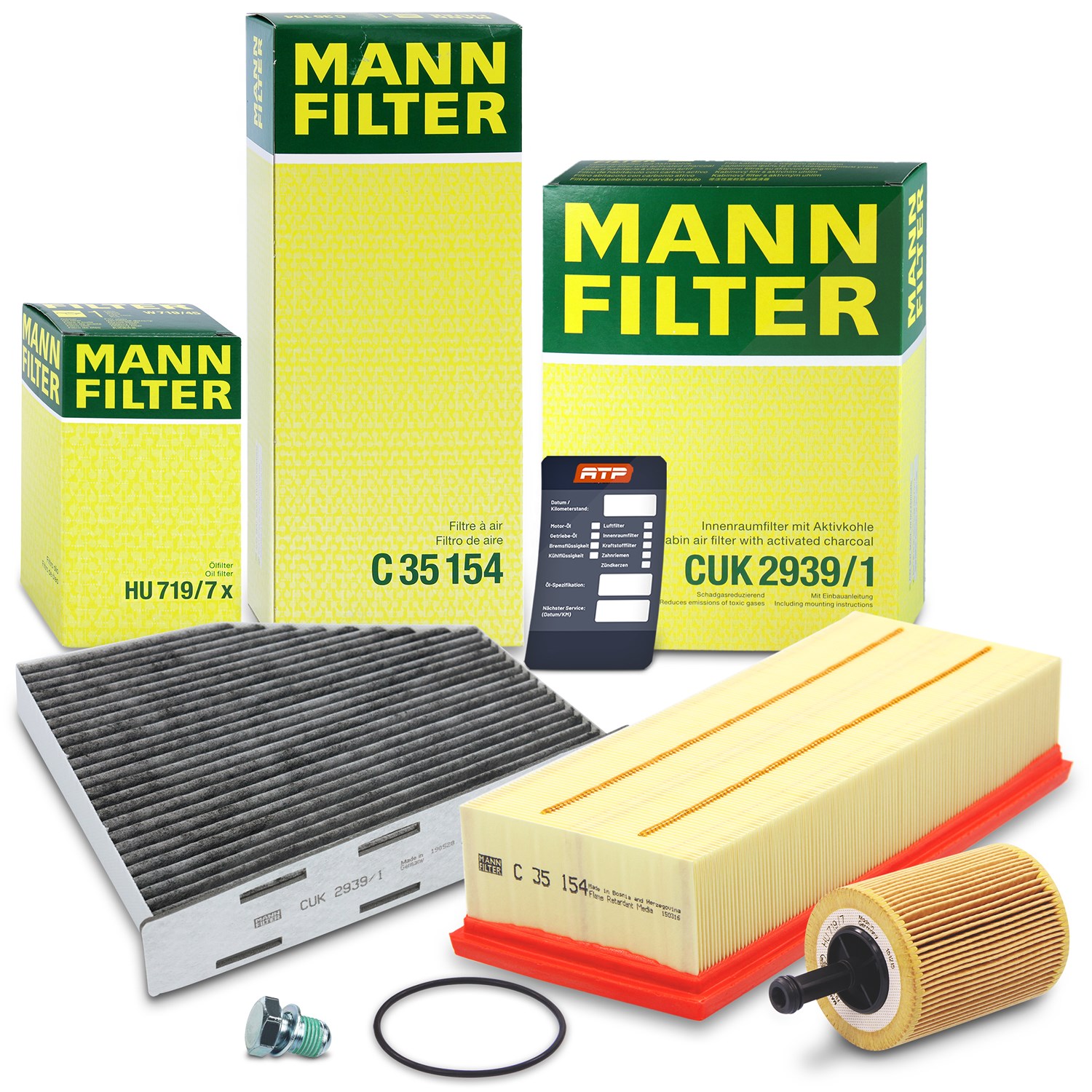 Mann-filter Inspektionspaket Filtersatz SET A [Hersteller-Nr. 10493282] für Seat, VW, Skoda, Audi