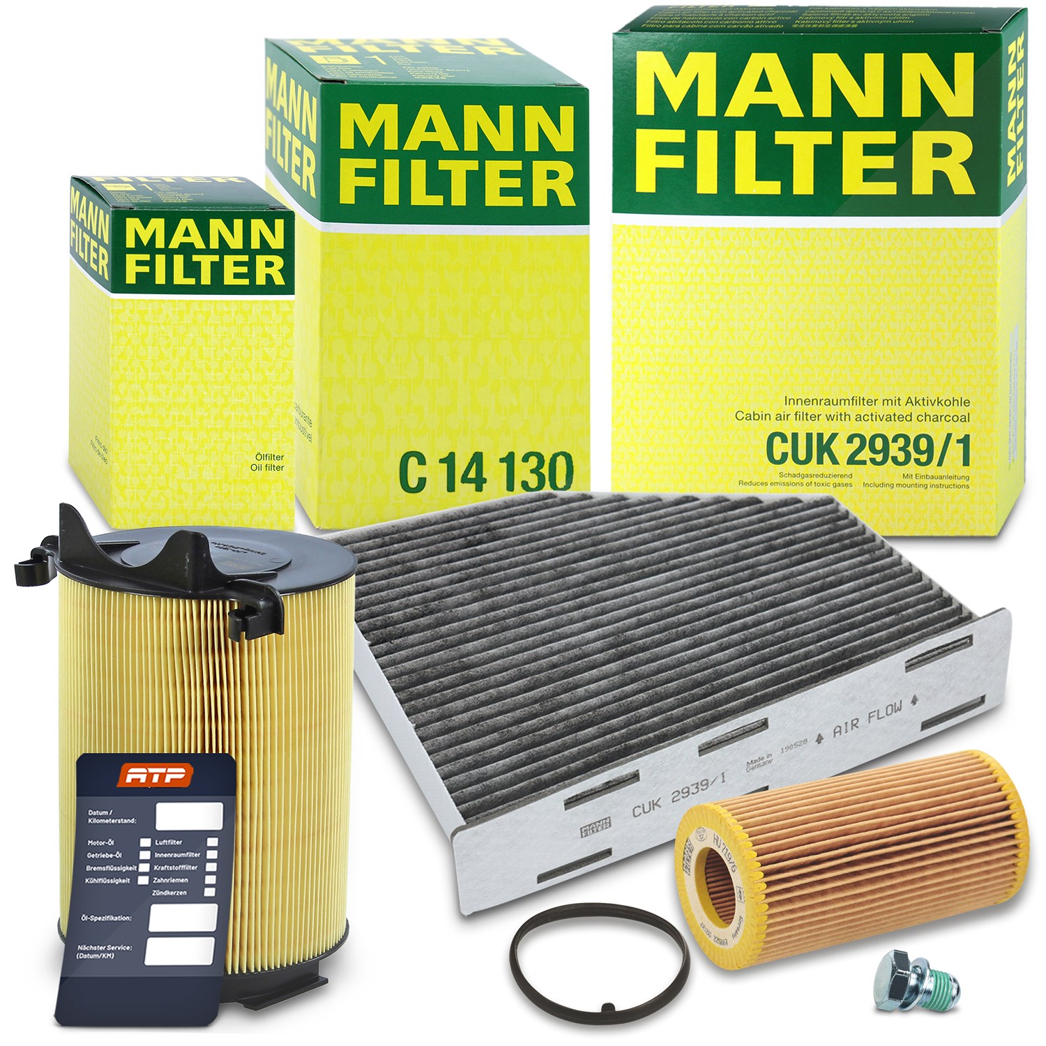 Mann-filter Inspektionspaket Filtersatz SET A [Hersteller-Nr. 10493283] für Skoda, VW, Audi, Seat