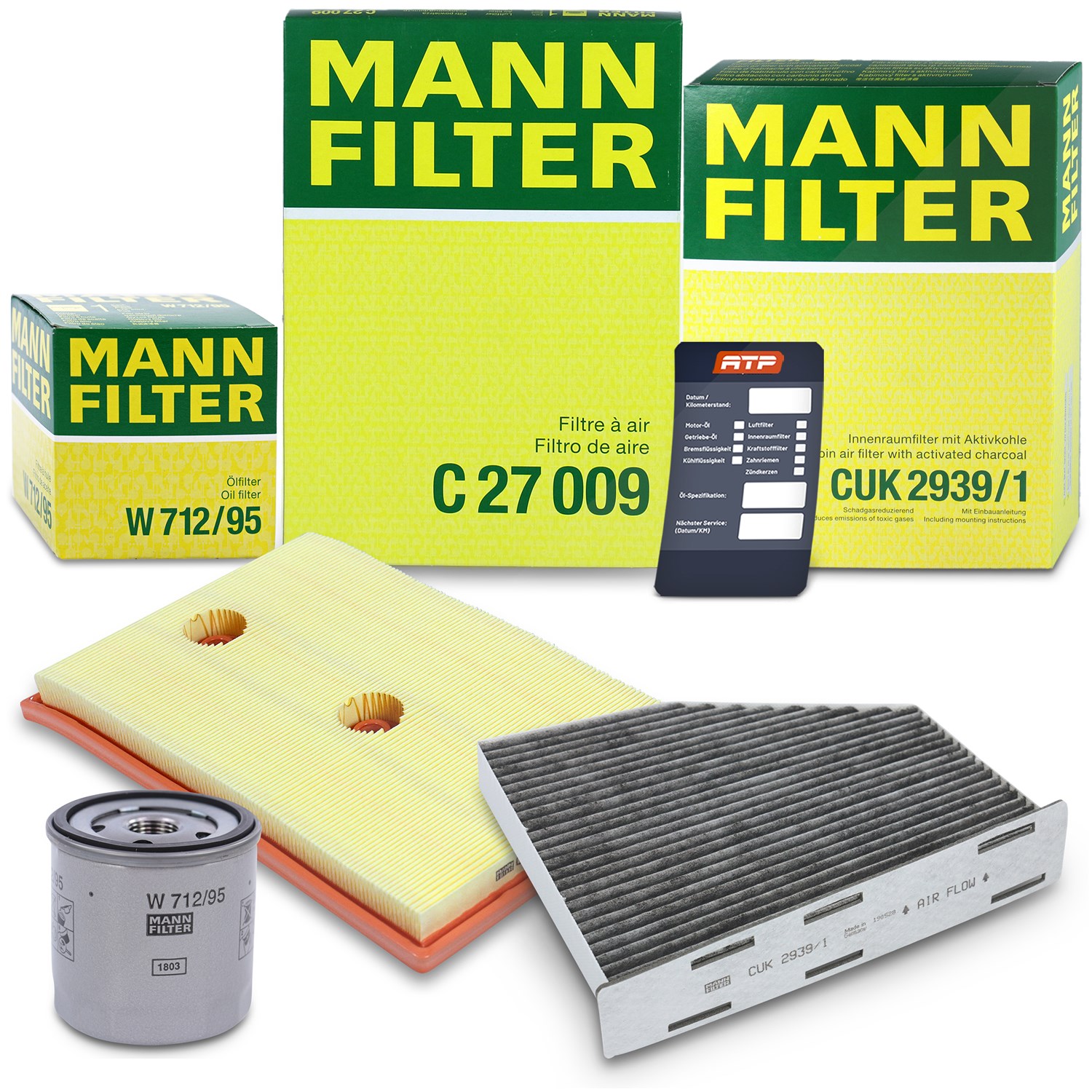 Mann-filter Inspektionspaket Filtersatz SET A [Hersteller-Nr. 10493284] für Skoda, VW, Seat, Audi