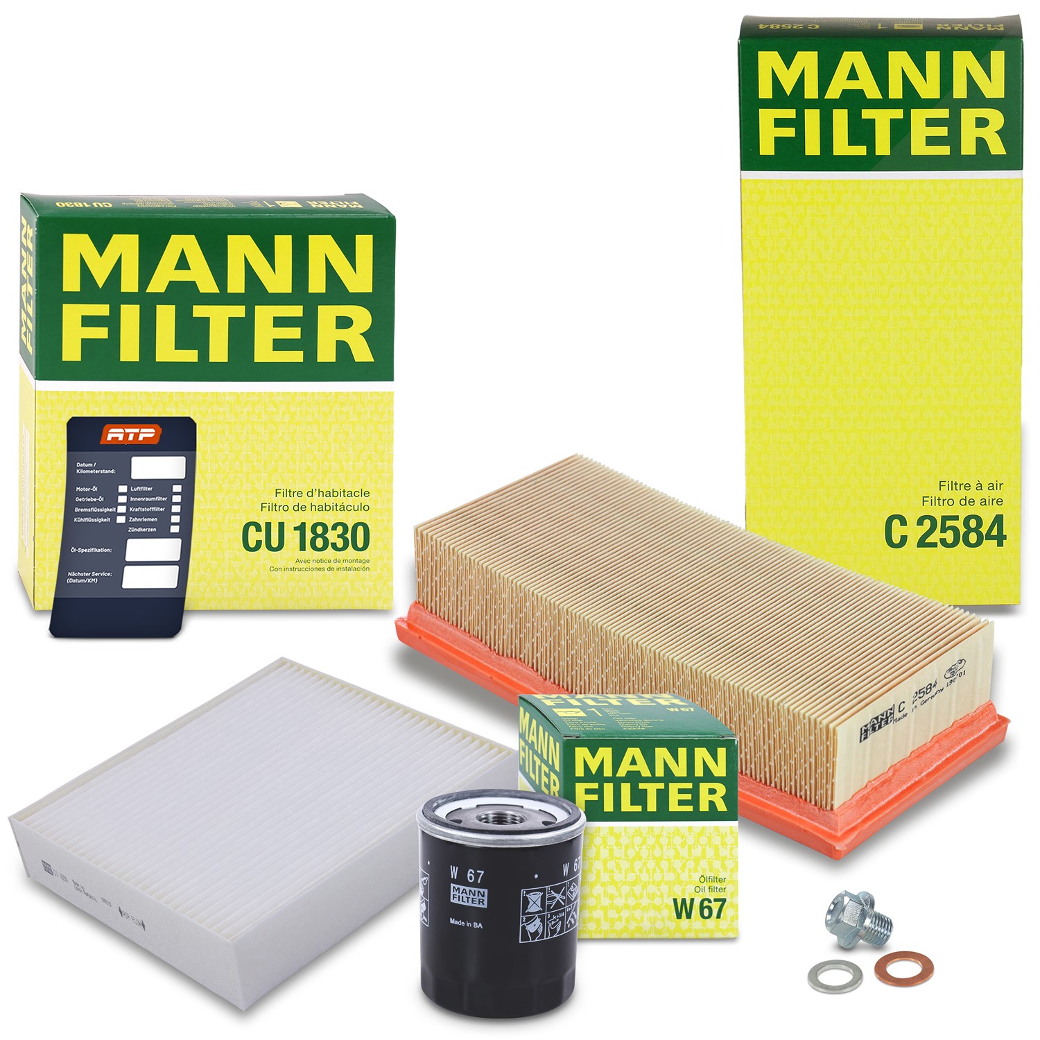 Mann-filter Inspektionspaket Filtersatz SET A [Hersteller-Nr. 10493287] für Smart, Mitsubishi