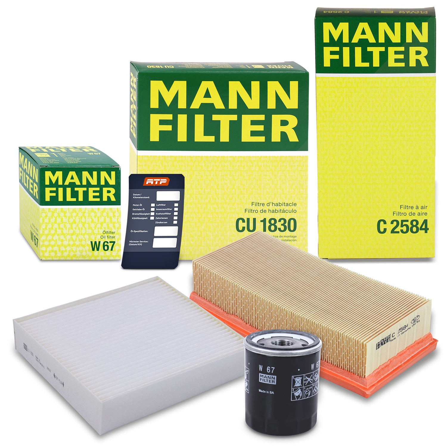 Mann-filter Inspektionspaket Filtersatz SET A [Hersteller-Nr. 10493288] für Mitsubishi, Smart
