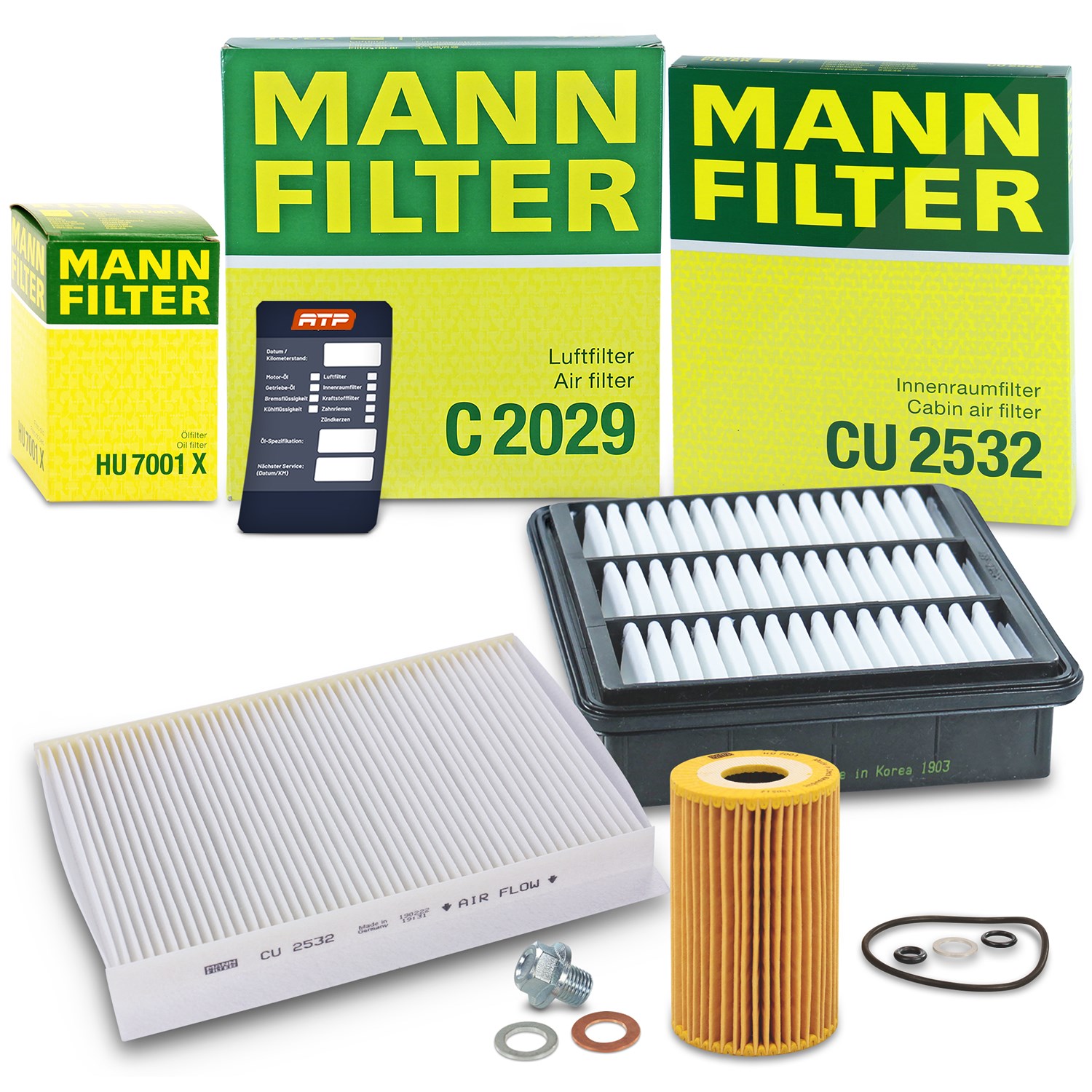 Mann-filter Inspektionspaket Filtersatz SET A [Hersteller-Nr. 10493329] für Kia, Hyundai