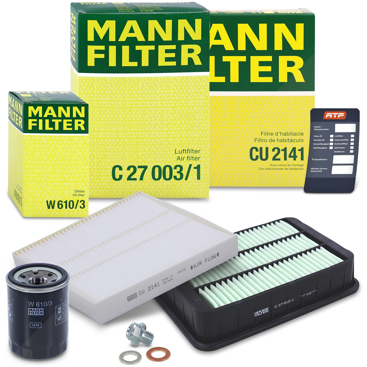 Mann-filter Inspektionspaket Filtersatz SET A [Hersteller-Nr. 10493333] für Citroën, Mitsubishi, Peugeot