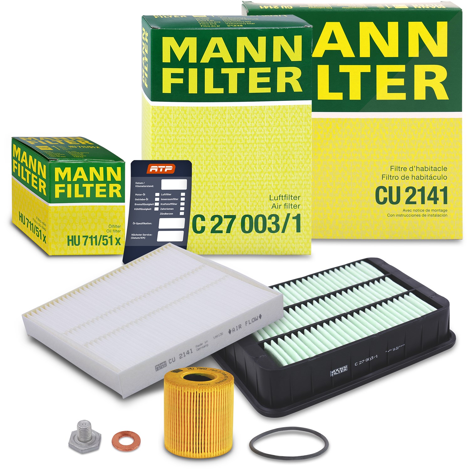 Mann-filter Inspektionspaket Filtersatz SET A [Hersteller-Nr. 10493334] für Citroën, Peugeot