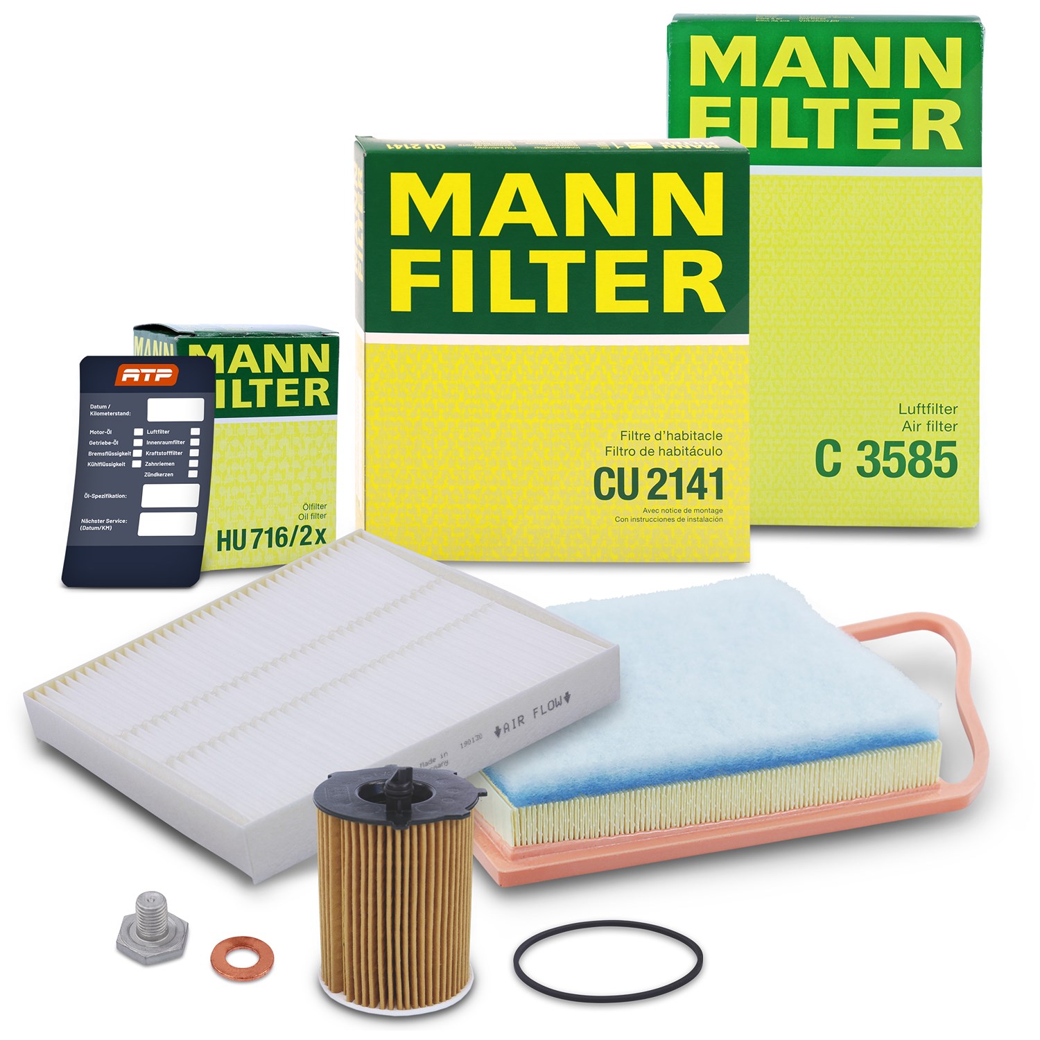 Mann-filter Inspektionspaket Filtersatz SET A [Hersteller-Nr. 10493335] für Peugeot, Mitsubishi, Citroën