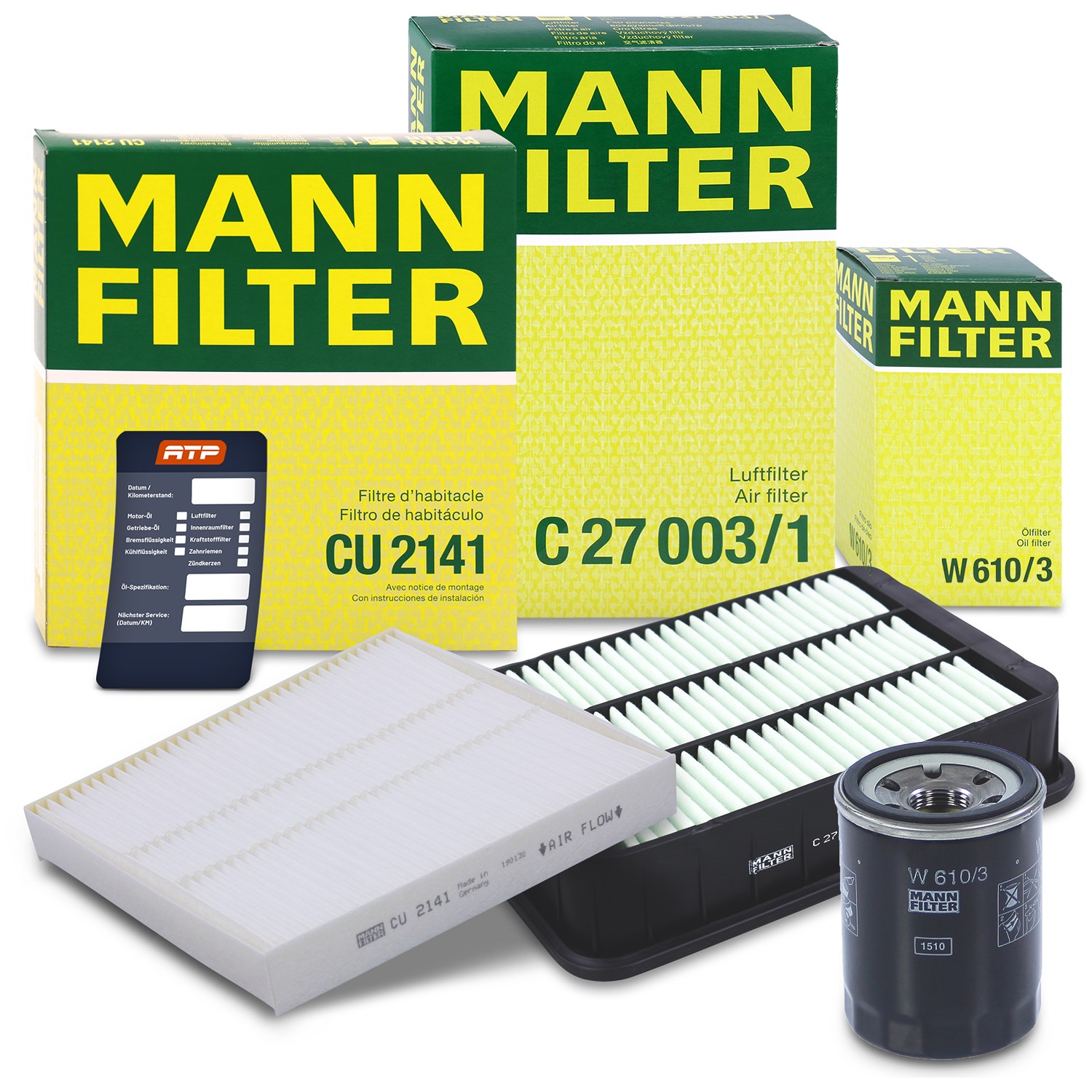 Mann-filter Inspektionspaket Filtersatz SET A [Hersteller-Nr. 10493336] für Citroën, Mitsubishi, Peugeot